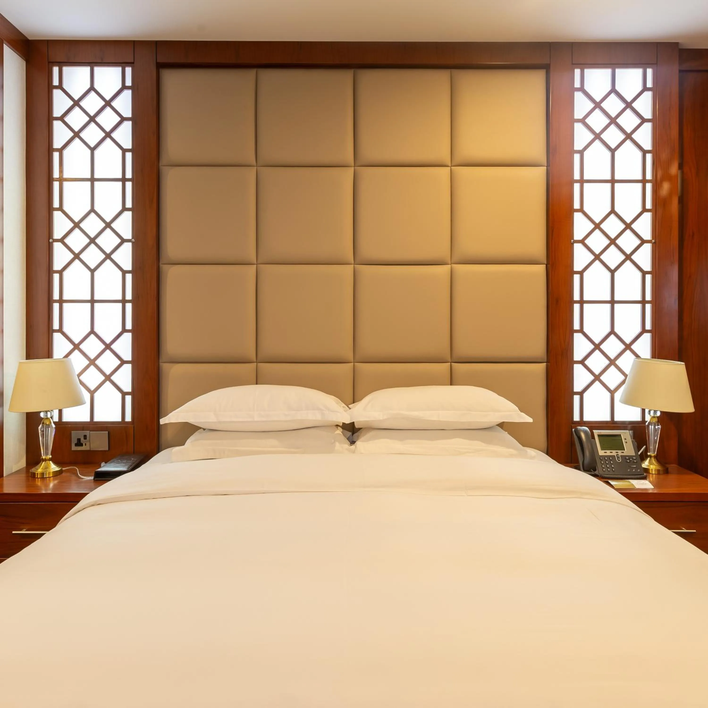 Bed in Cristal Erbil Hotel