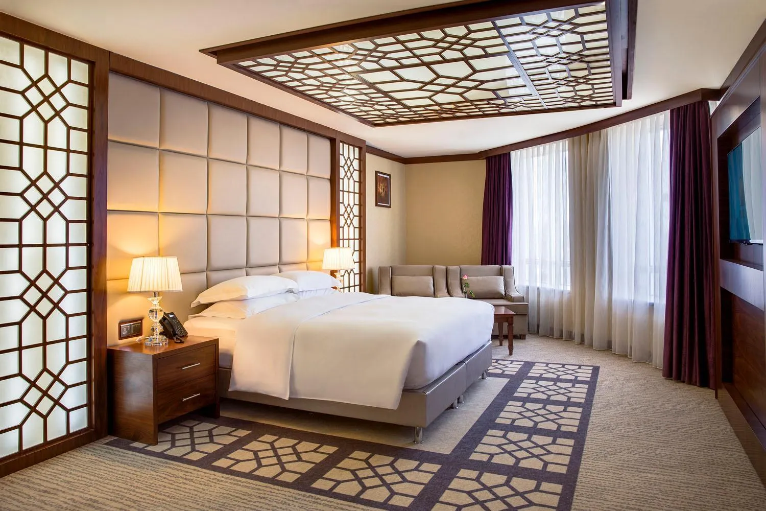 Bed in Cristal Erbil Hotel