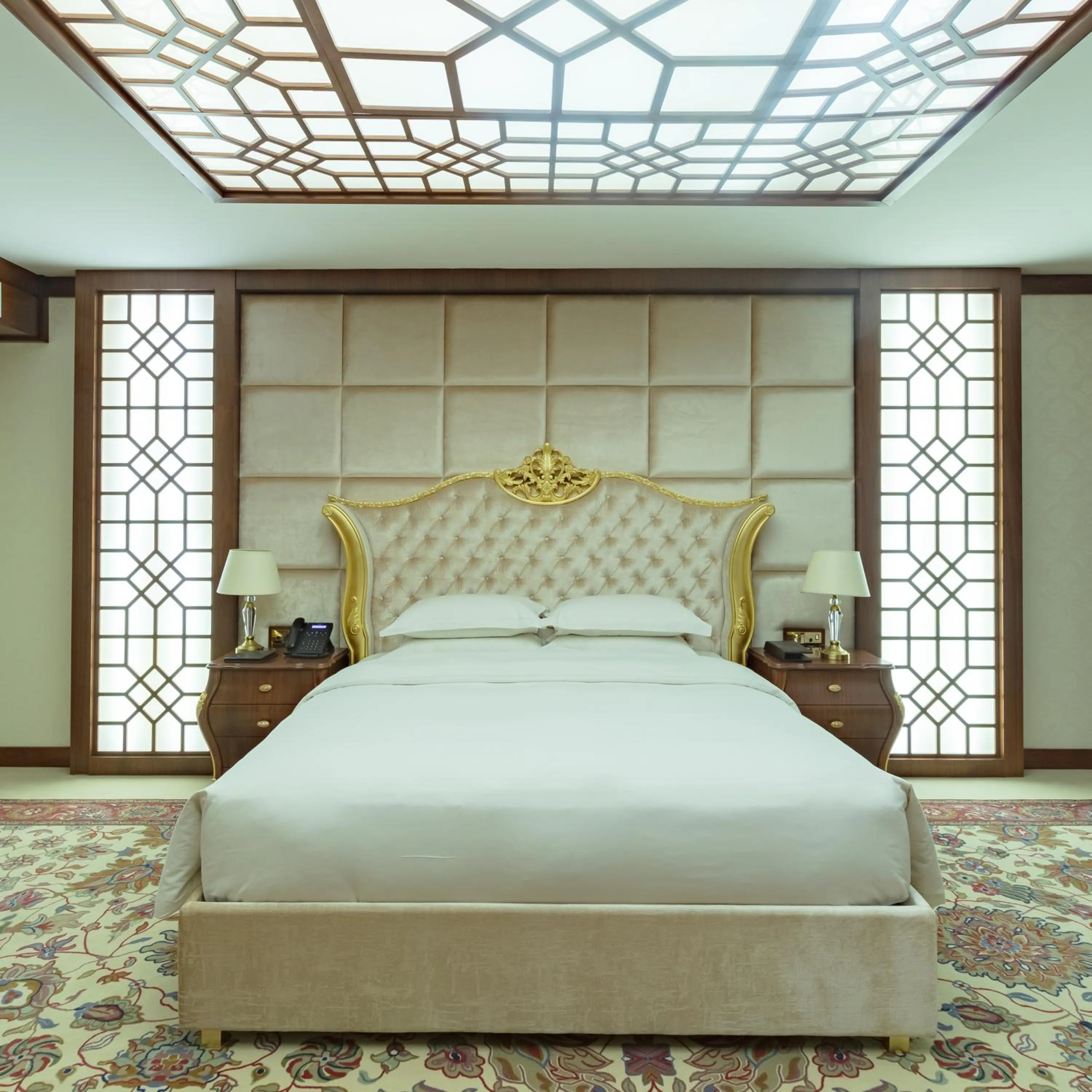 Bed in Cristal Erbil Hotel