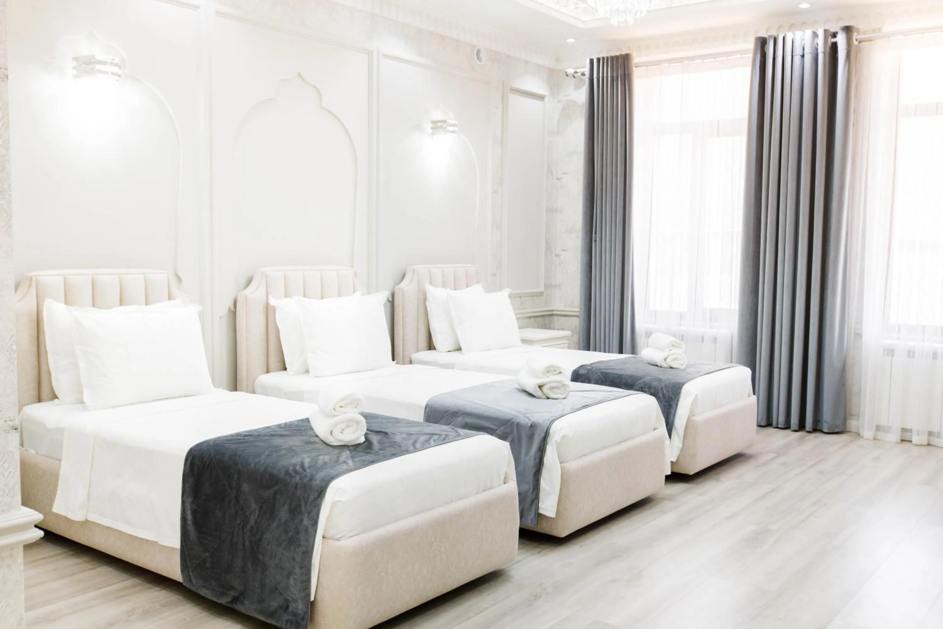 Bed in Hotel Dali Samarkand