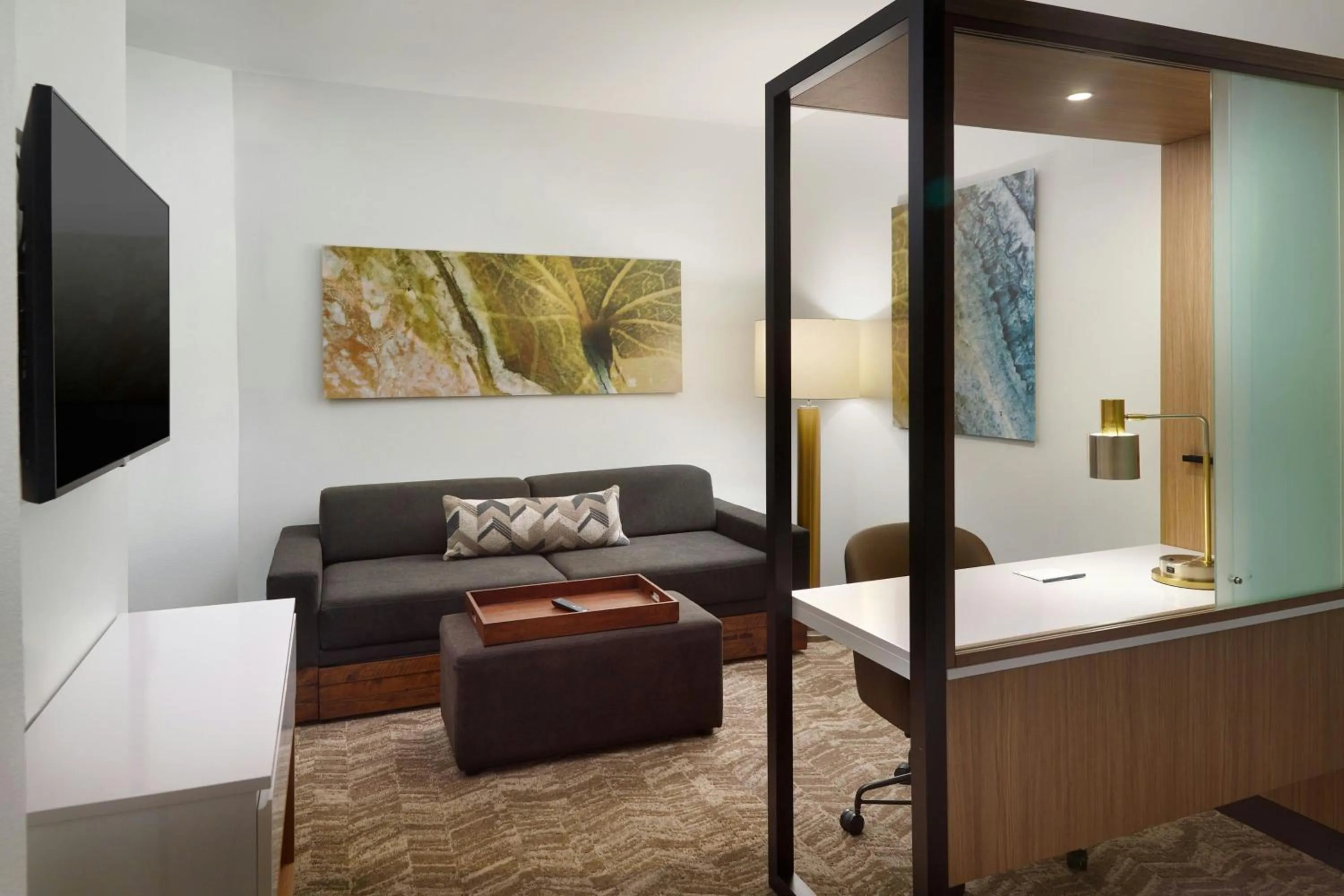 Living room, Bed in SpringHill Suites by Marriott Ellijay