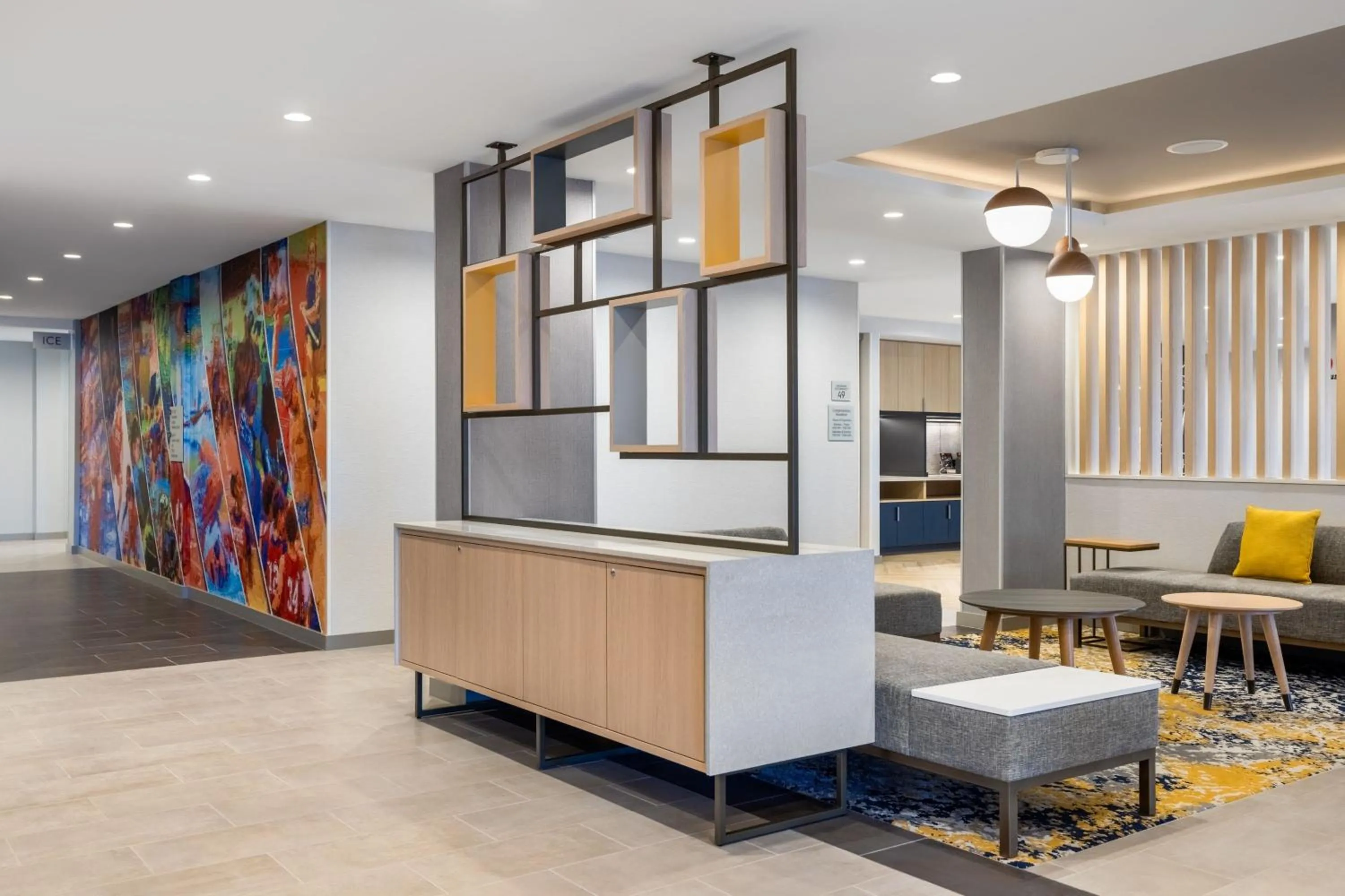 Lobby or reception in TownePlace Suites by Marriott Geneva at SPIRE Academy