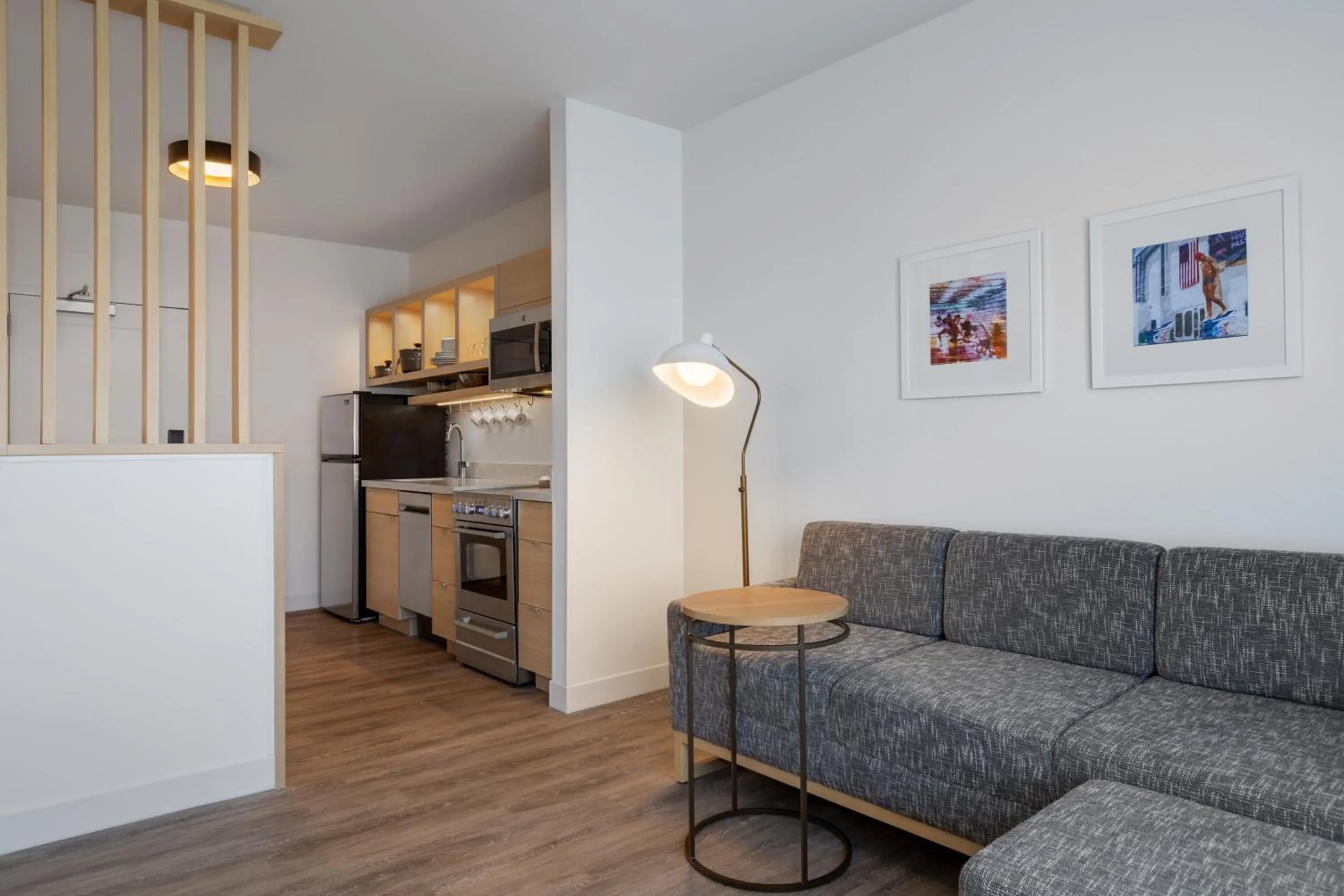 Living room in TownePlace Suites by Marriott Geneva at SPIRE Academy