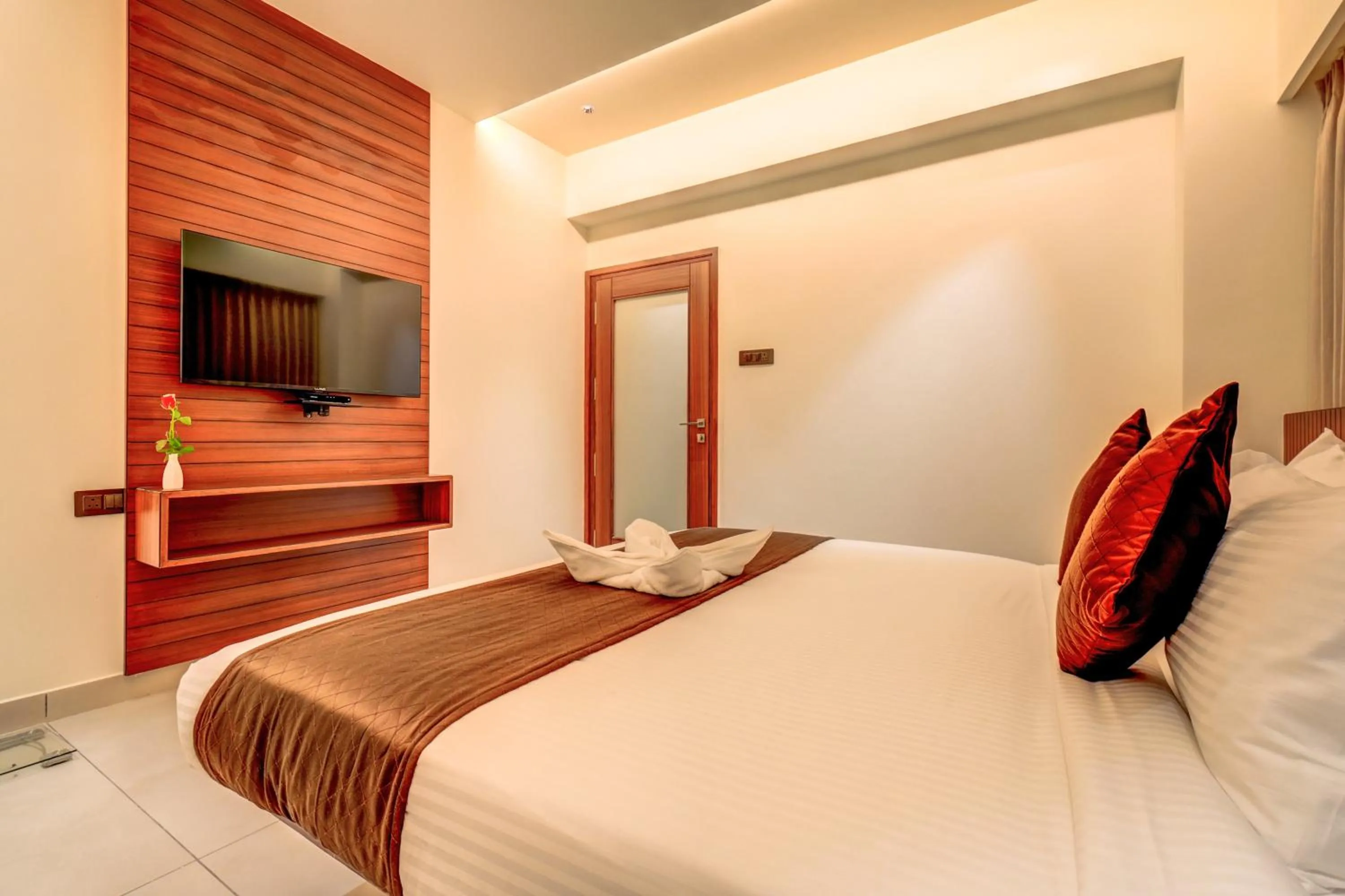 Bed in Hotel Hari Govindas Mysore - Explore the Heart of Mysore