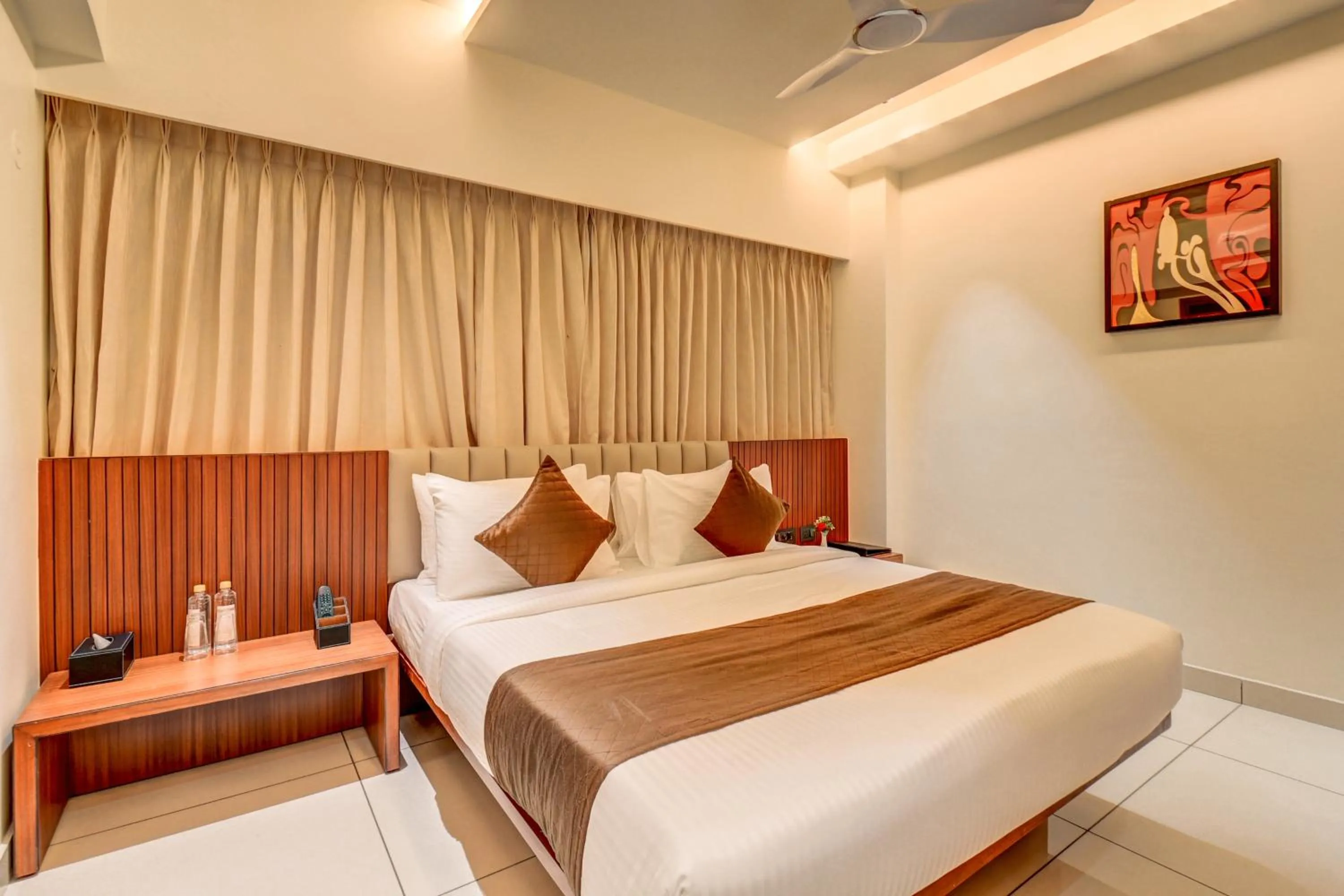 Bed in Hotel Hari Govindas Mysore - Explore the Heart of Mysore