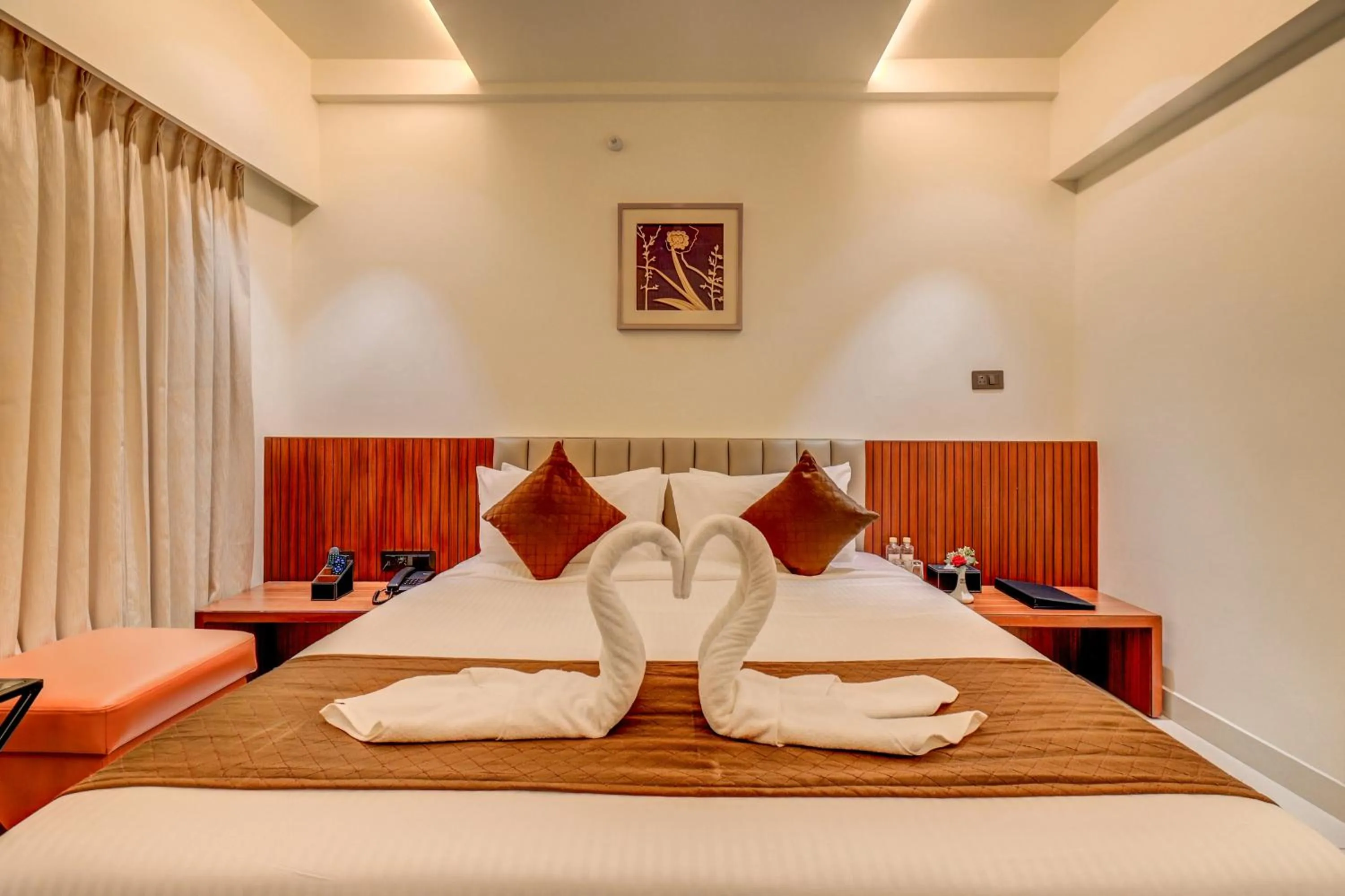 Bedroom, Bed in Hotel Hari Govindas Mysore - Explore the Heart of Mysore