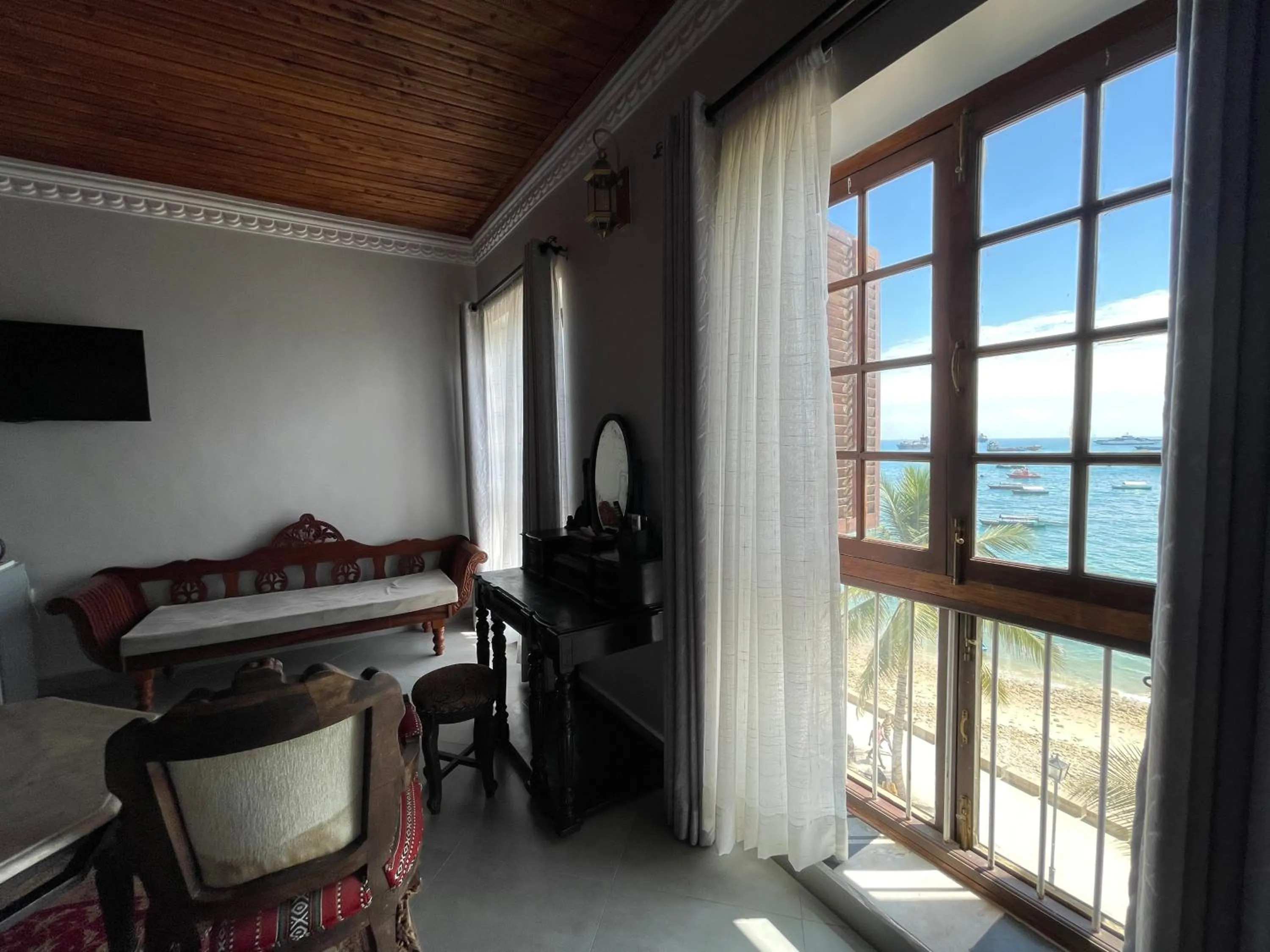 Seating area in Mizingani Seafront Hotel