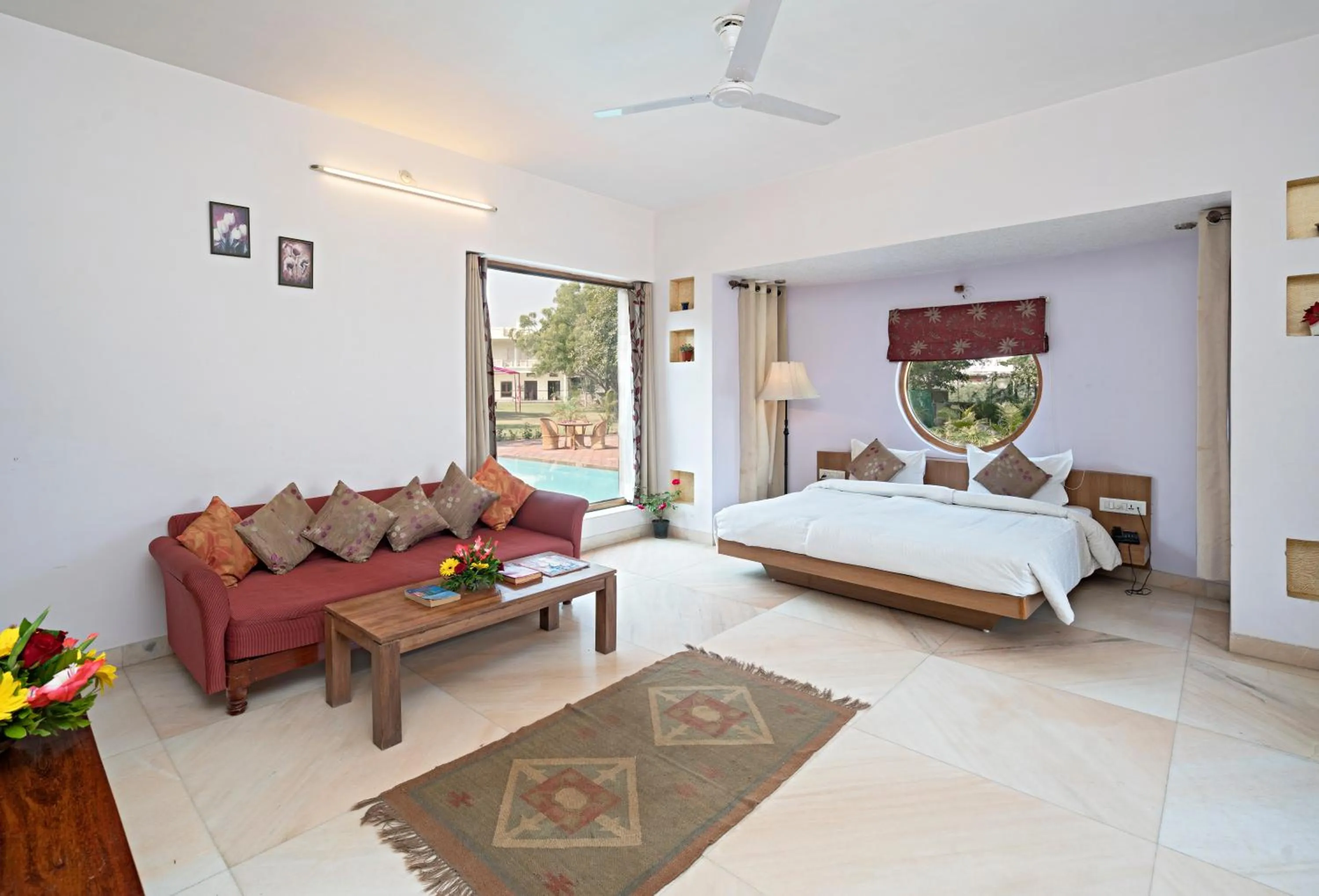 Bed in The Chitvan Resort