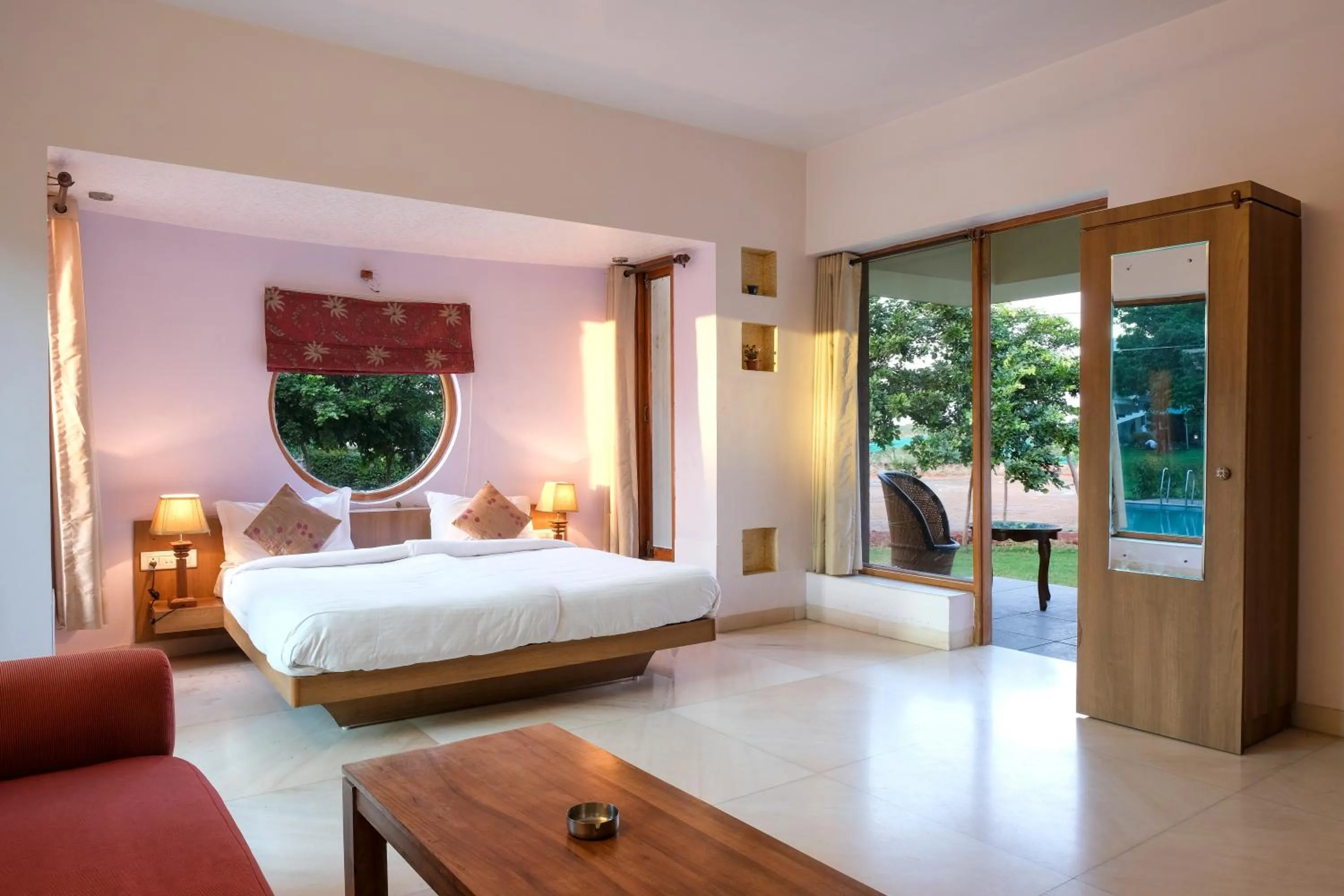 Bed in The Chitvan Resort