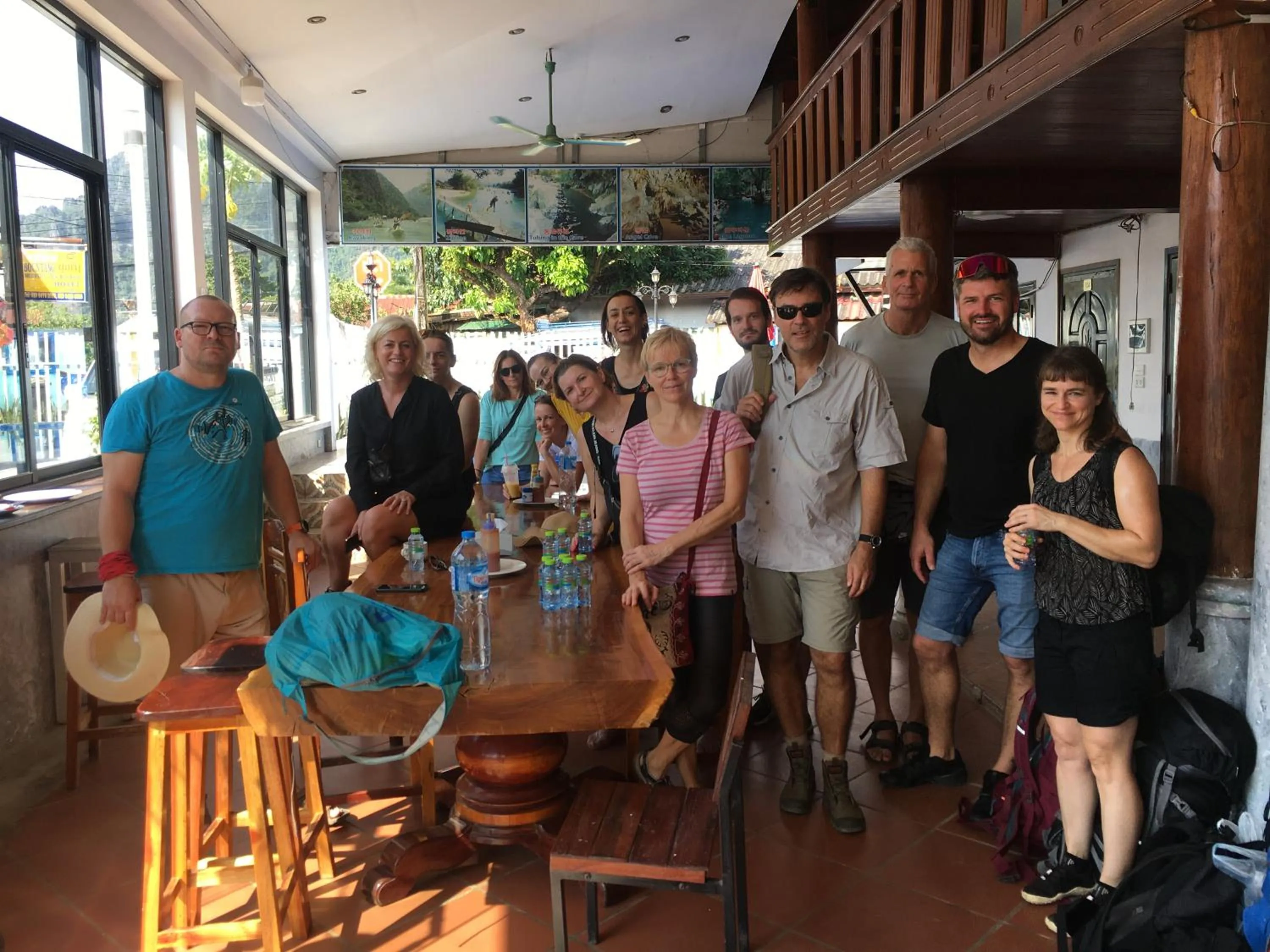 group of guests in Vang Vieng Sky Mountain View Hotel