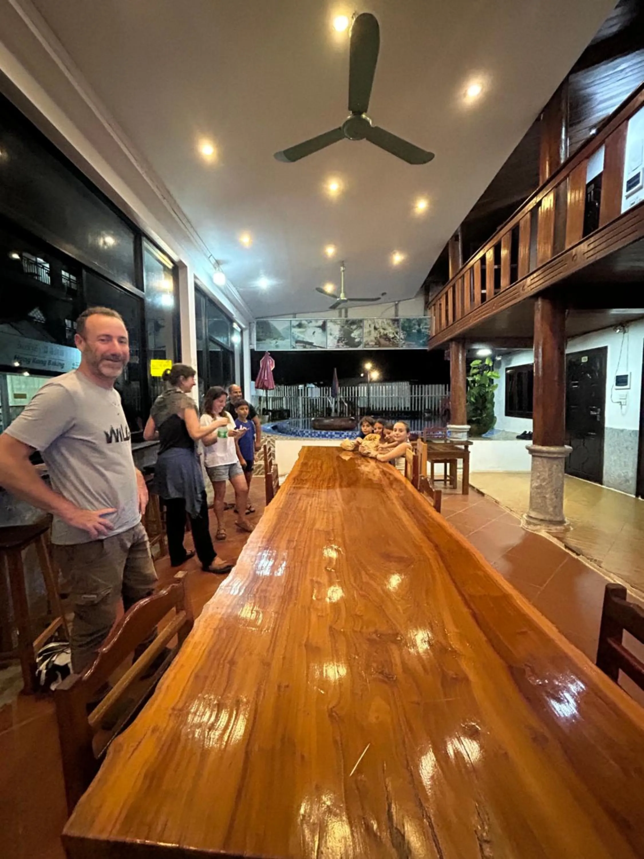 Communal lounge/ TV room in Vang Vieng Sky Mountain View Hotel
