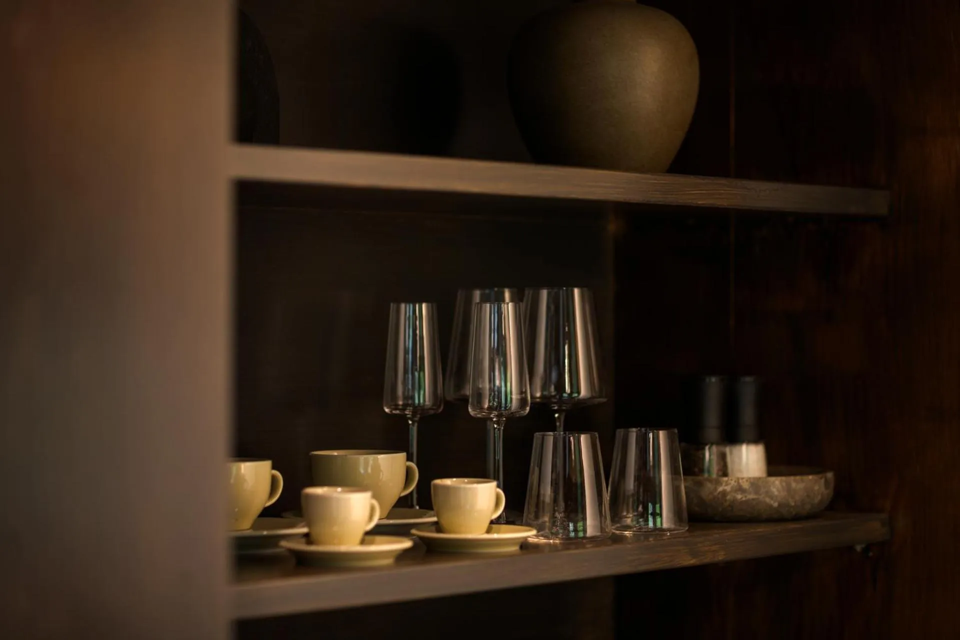 Kitchen or kitchenette in edelførst Baumhäuser