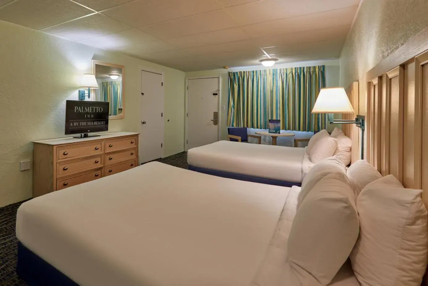 Northside Across Street from the Beach (No Beach View) 2 Queen Beds in Palmetto Beachfront Hotel, a By The Sea Resort Northside Across Street from the Beach (No Beach View) 2 Queen Beds in Palmetto Beachfront Hotel, a By The Sea Resort