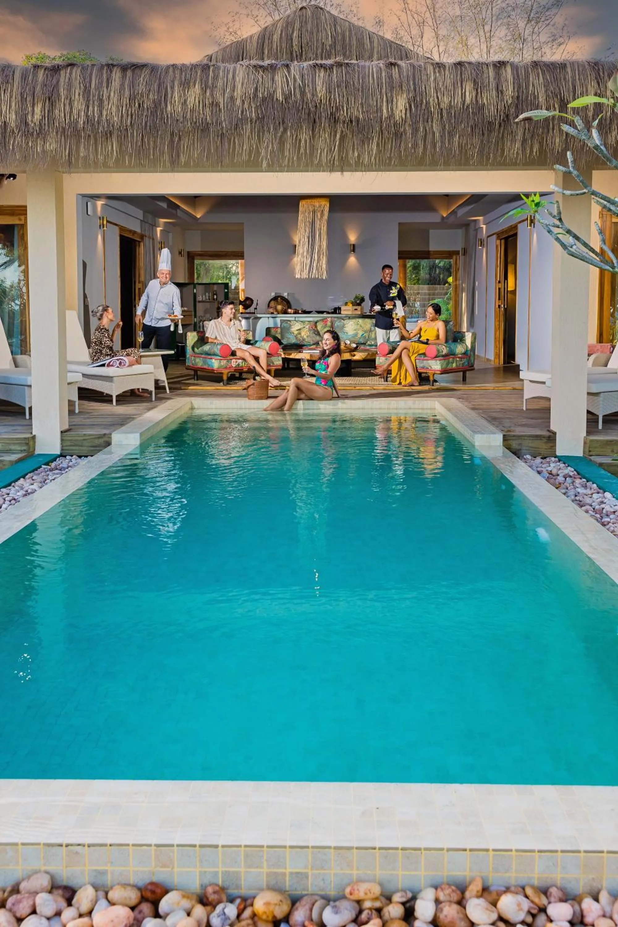 Pool view in Bawe Island Zanzibar