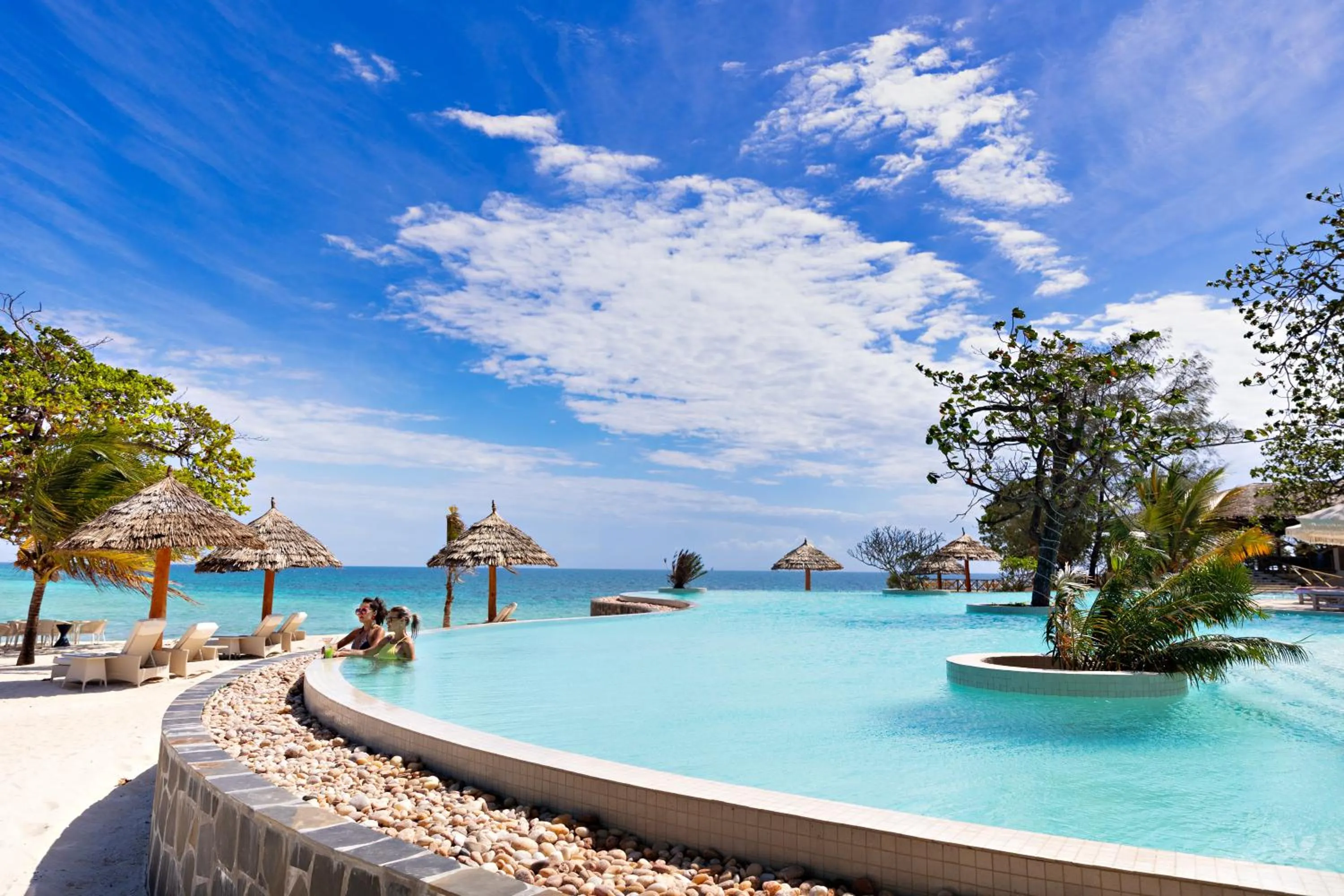 Pool view in Bawe Island Zanzibar
