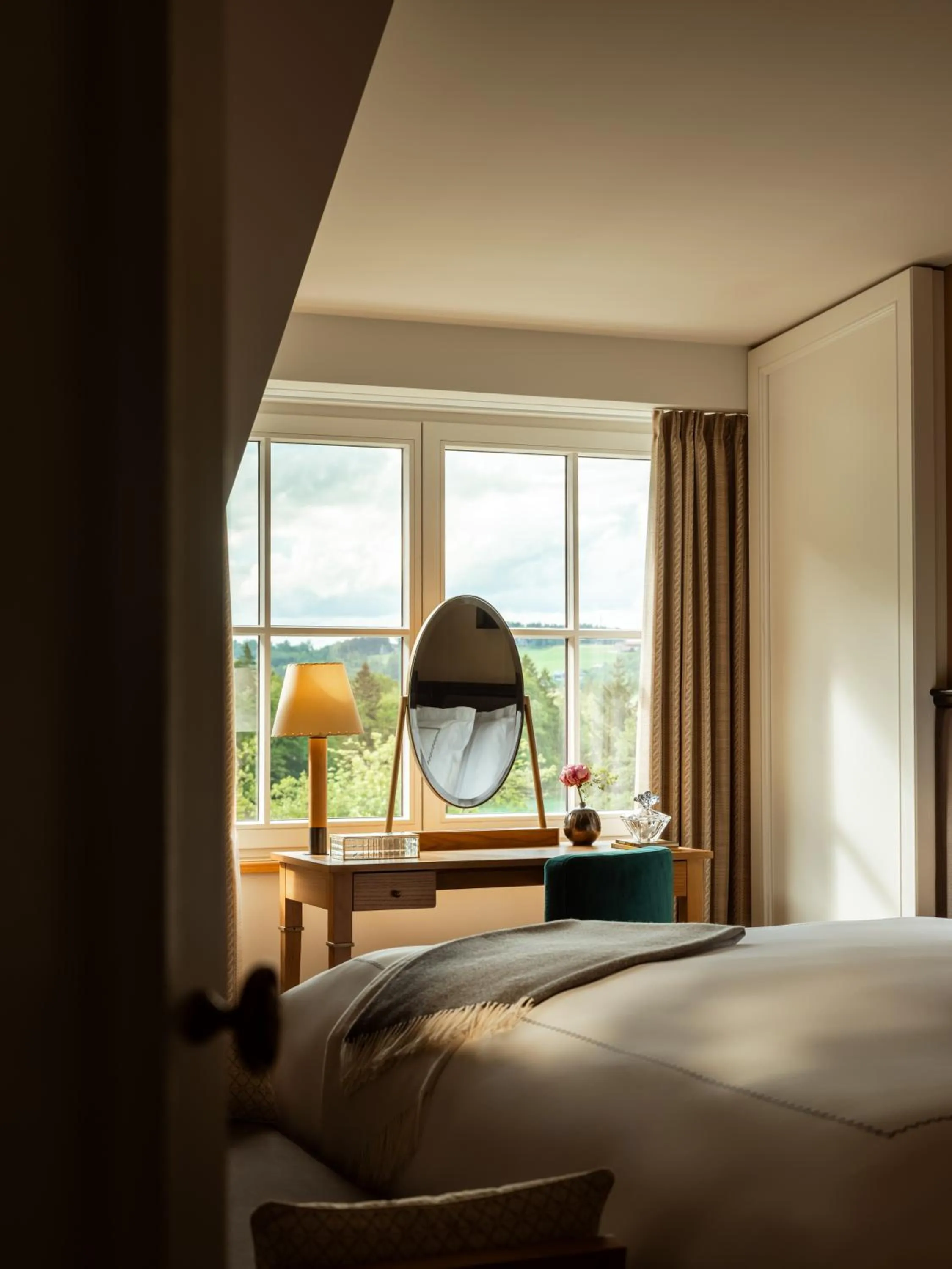 Decorative detail, Bed in Rosewood Schloss Fuschl