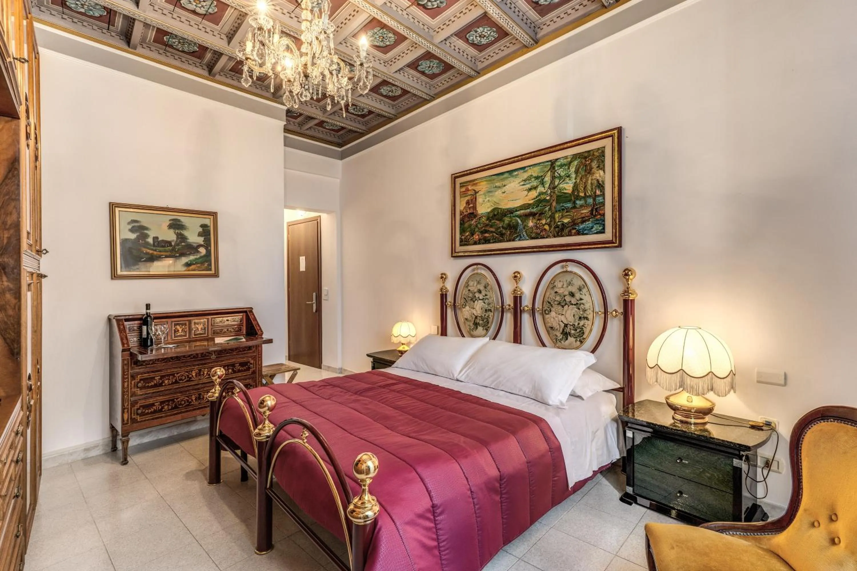 Decorative detail, Bed in Villa Alberici