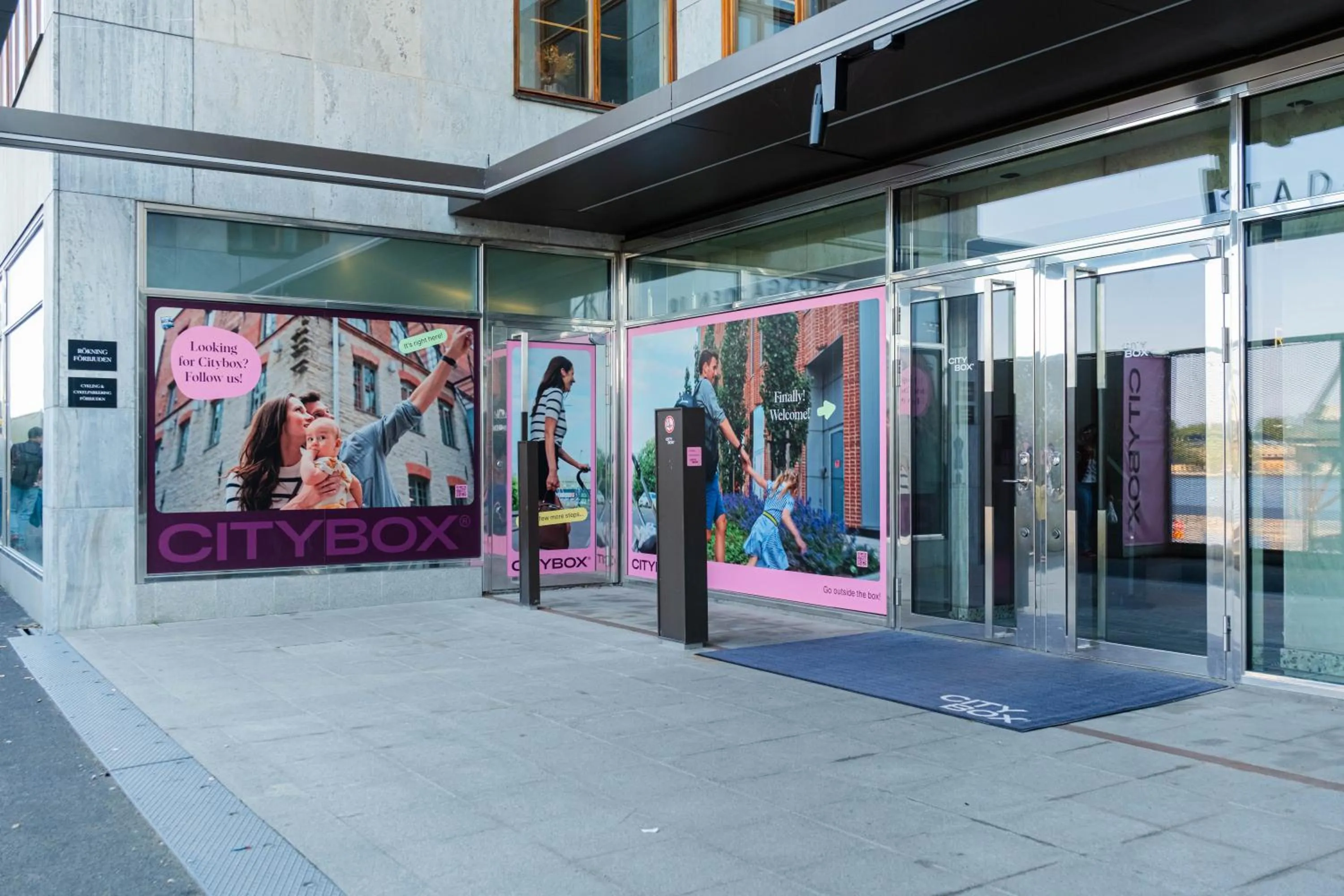Facade/entrance in Citybox Stockholm