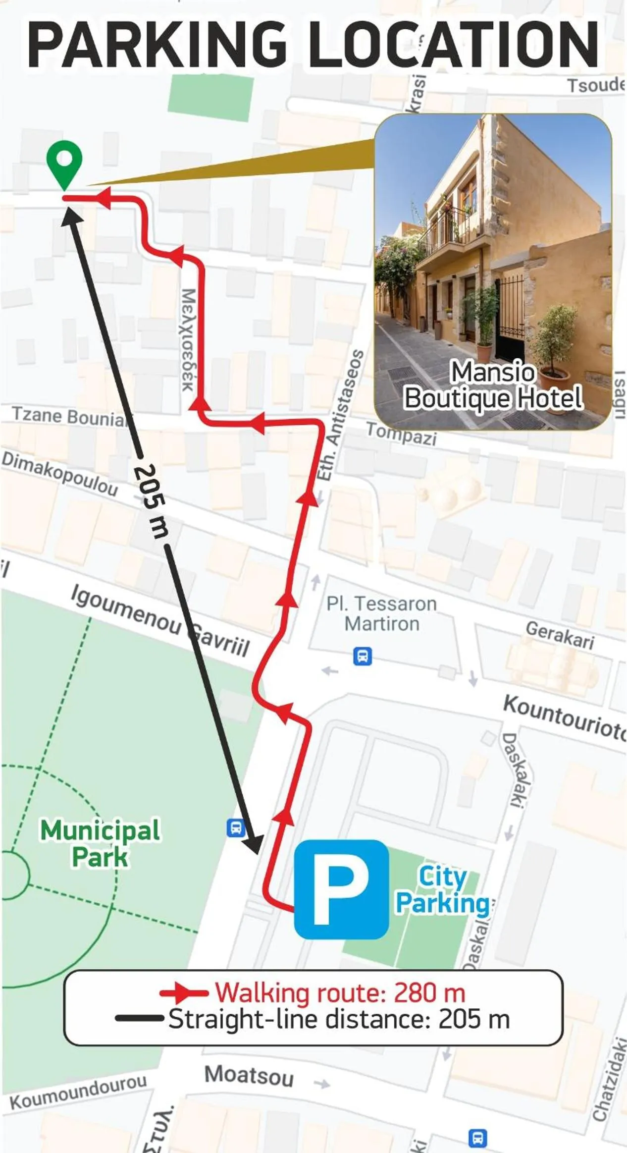 Text overlay in Mansio Boutique Hotel