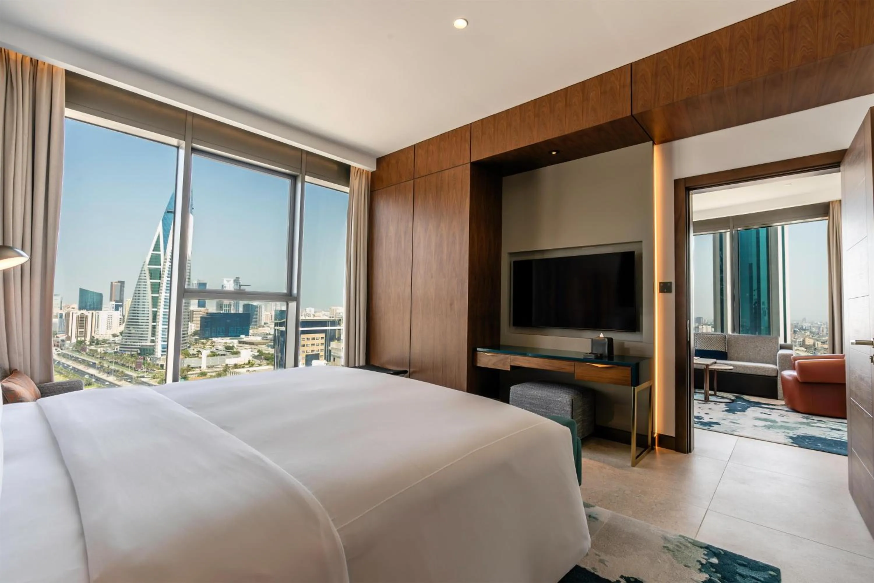 Bed in Conrad Bahrain Financial Harbour