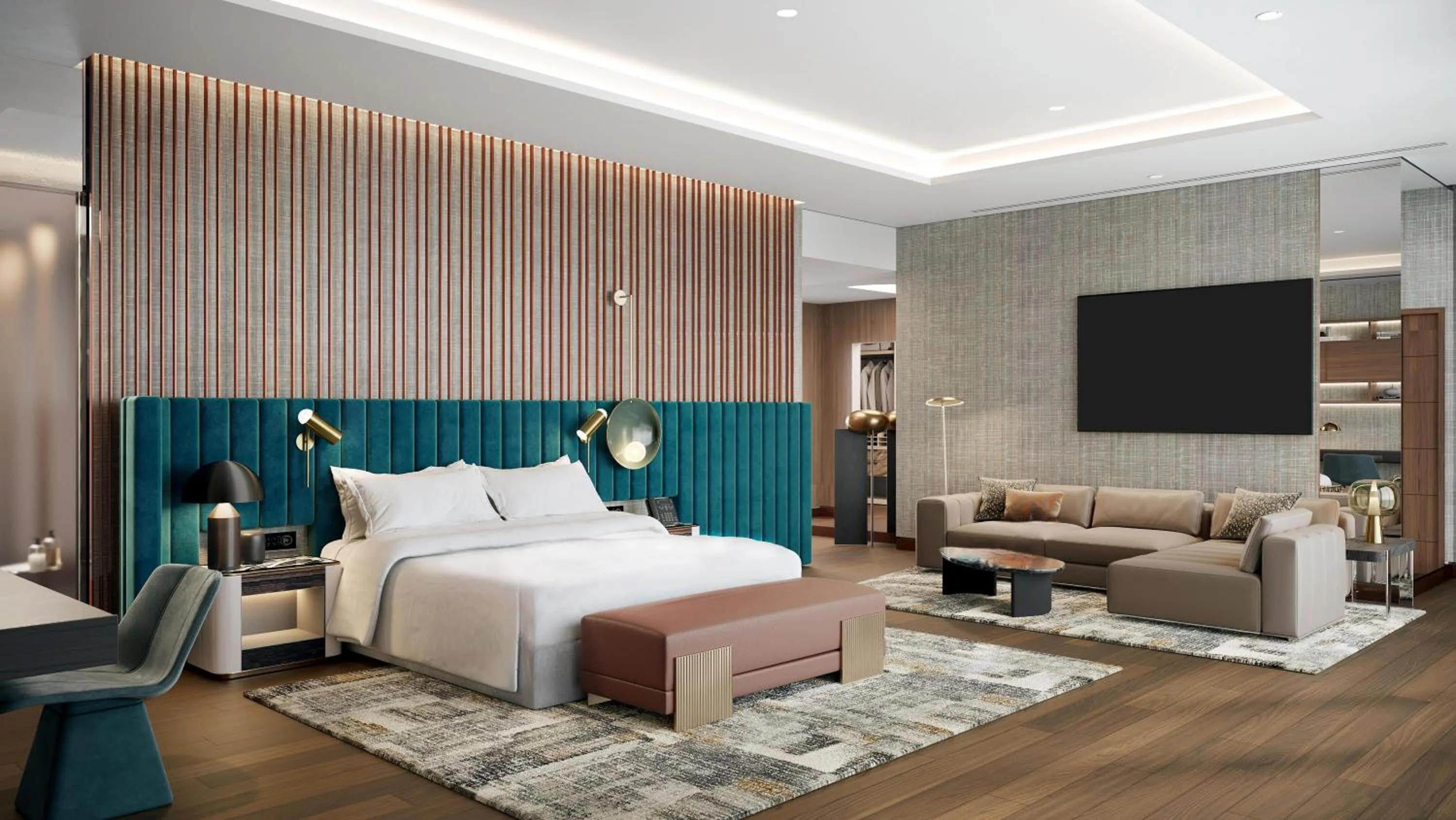 Bed in Conrad Bahrain Financial Harbour