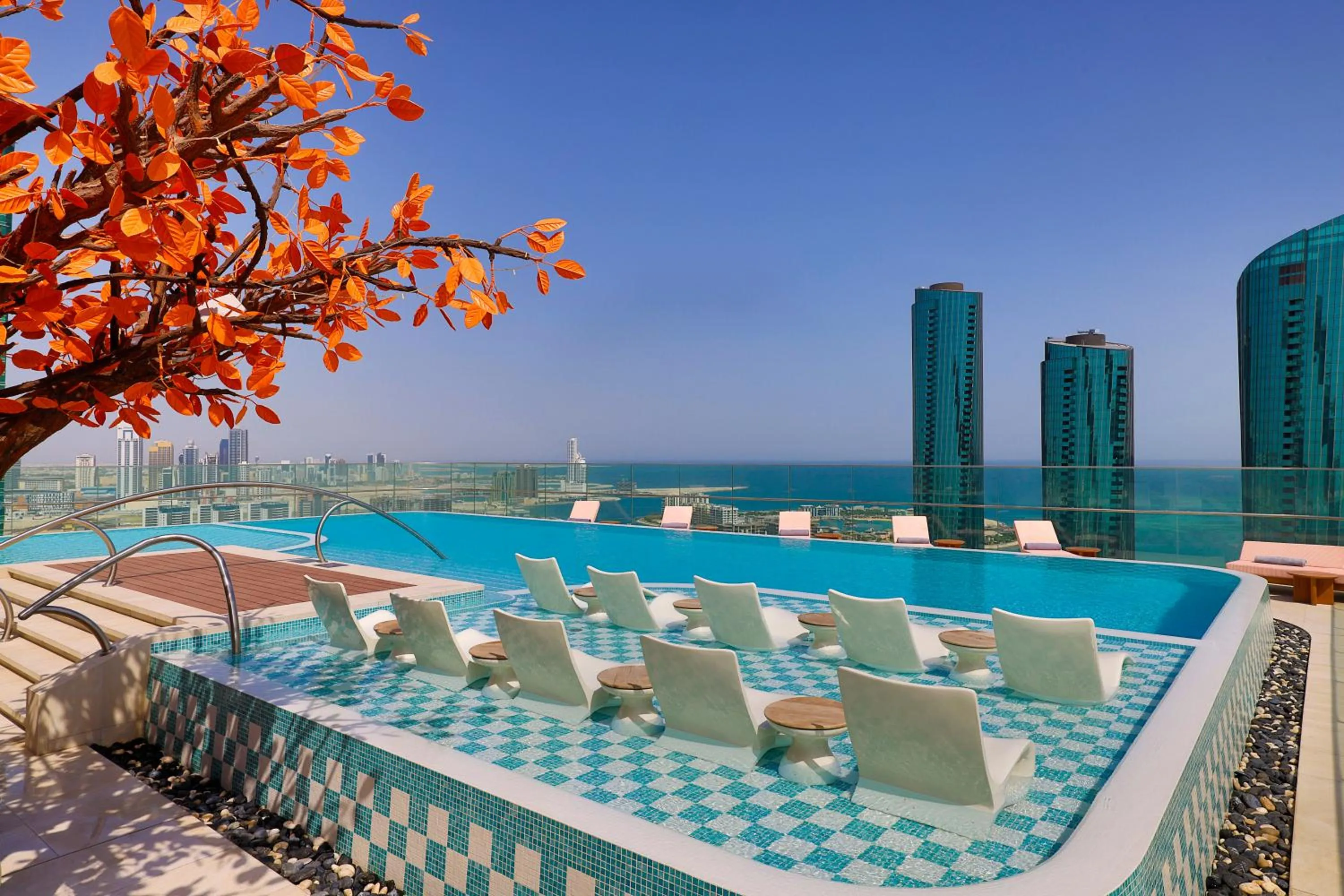 Swimming pool in Conrad Bahrain Financial Harbour