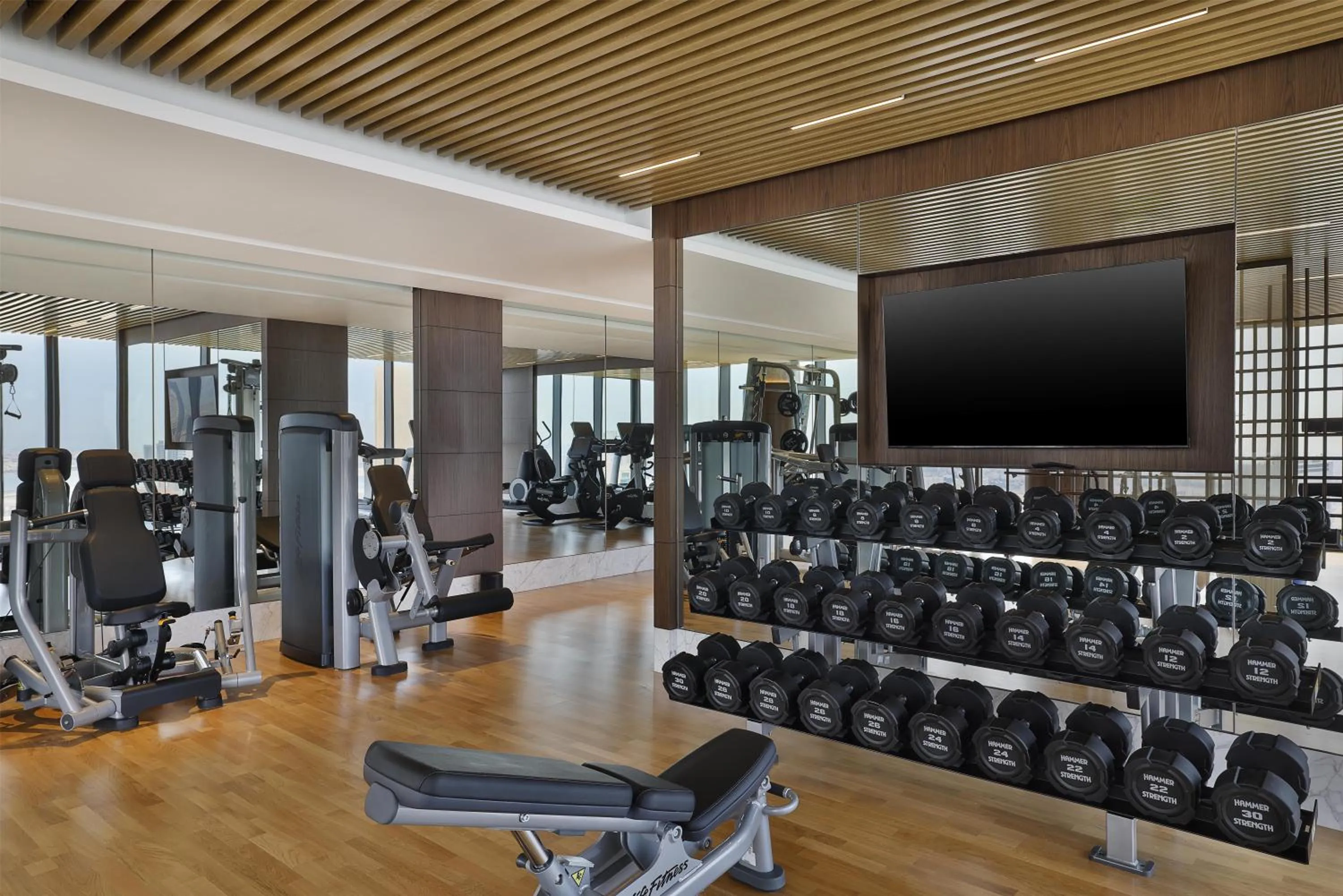 Fitness centre/facilities in Conrad Bahrain Financial Harbour