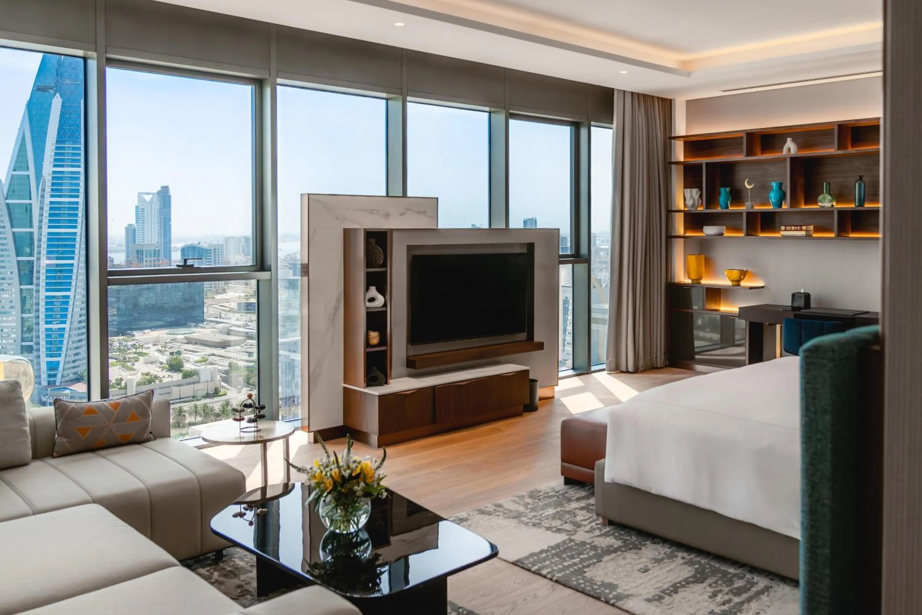 Bed in Conrad Bahrain Financial Harbour