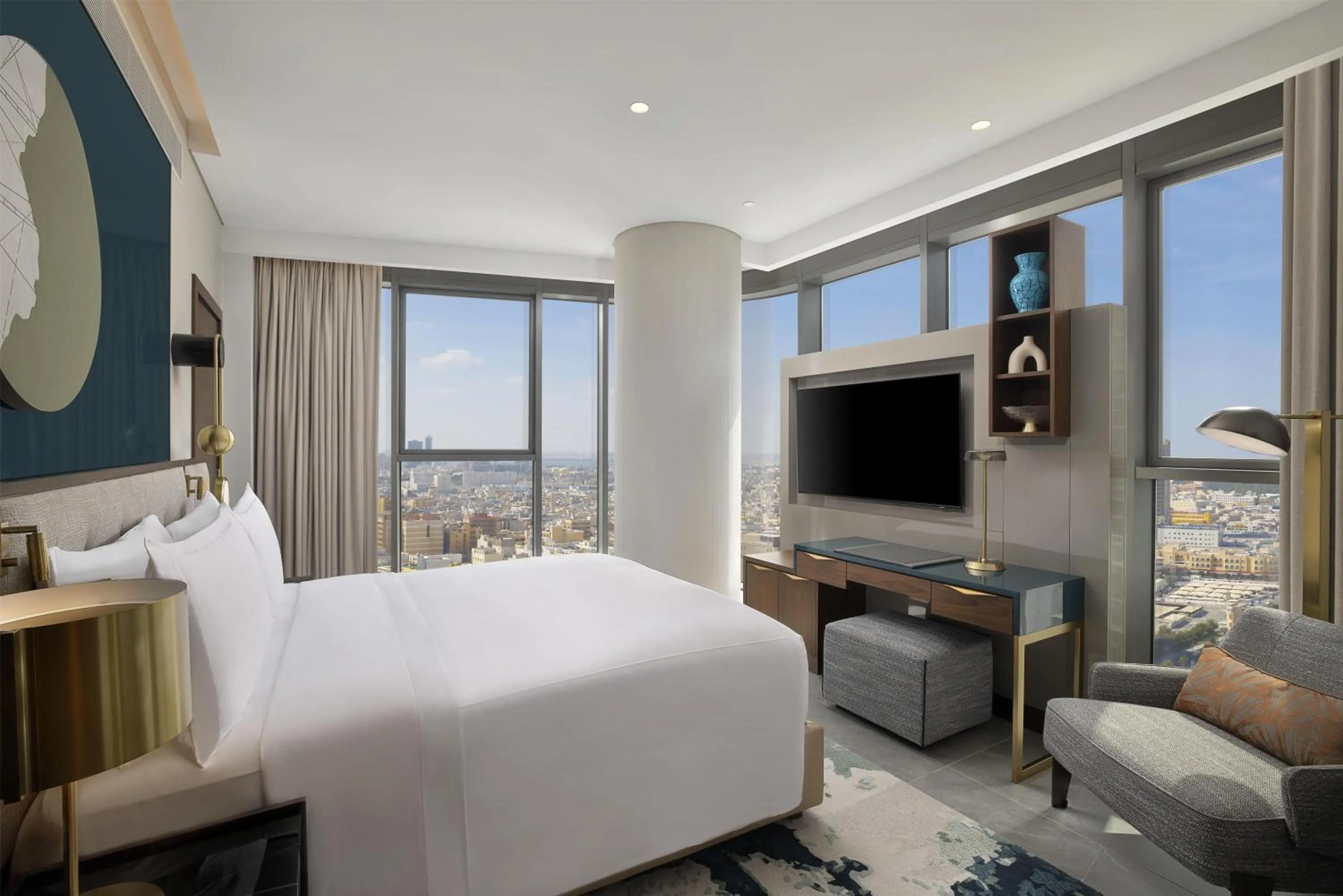 Bed in Conrad Bahrain Financial Harbour