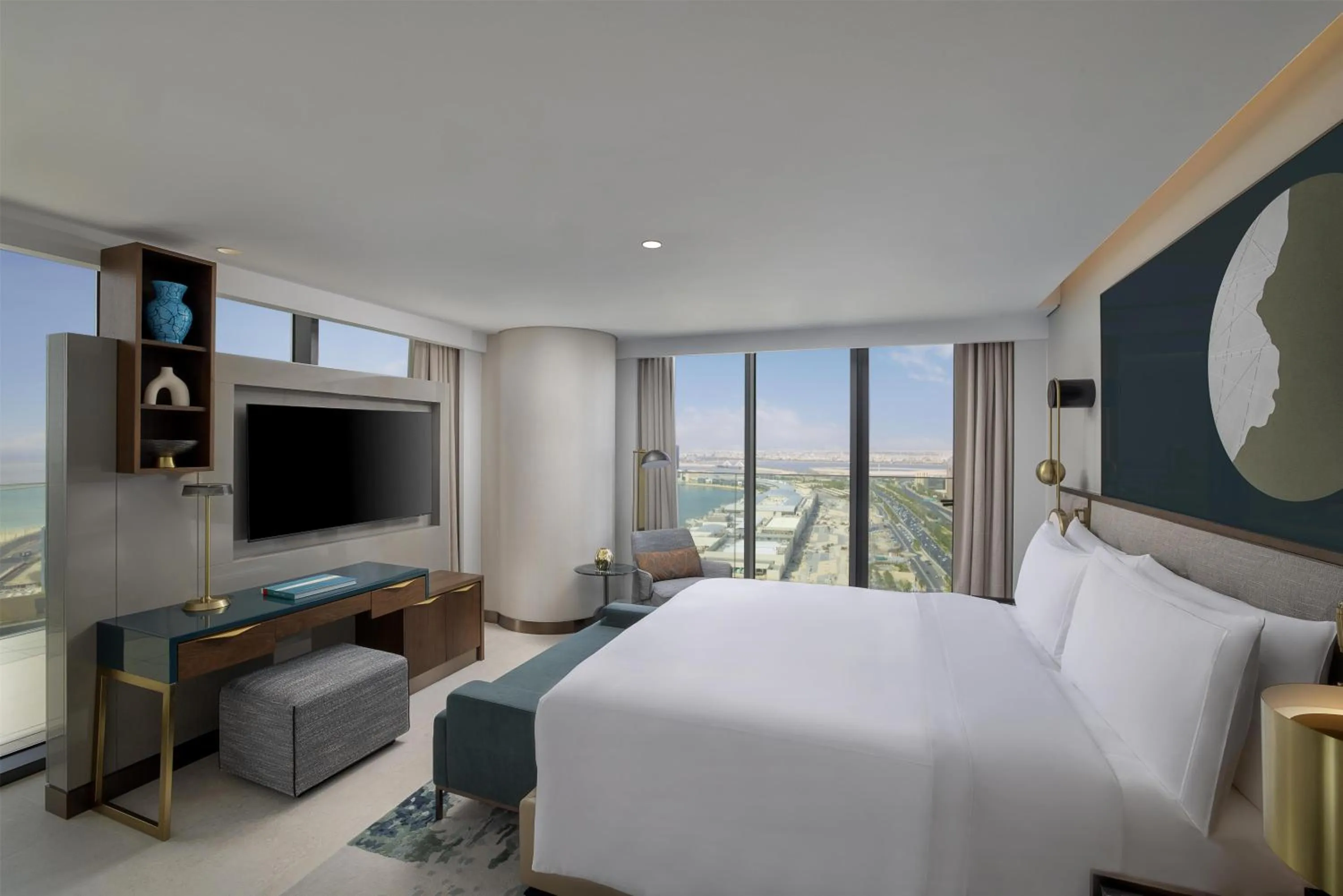 Bed in Conrad Bahrain Financial Harbour