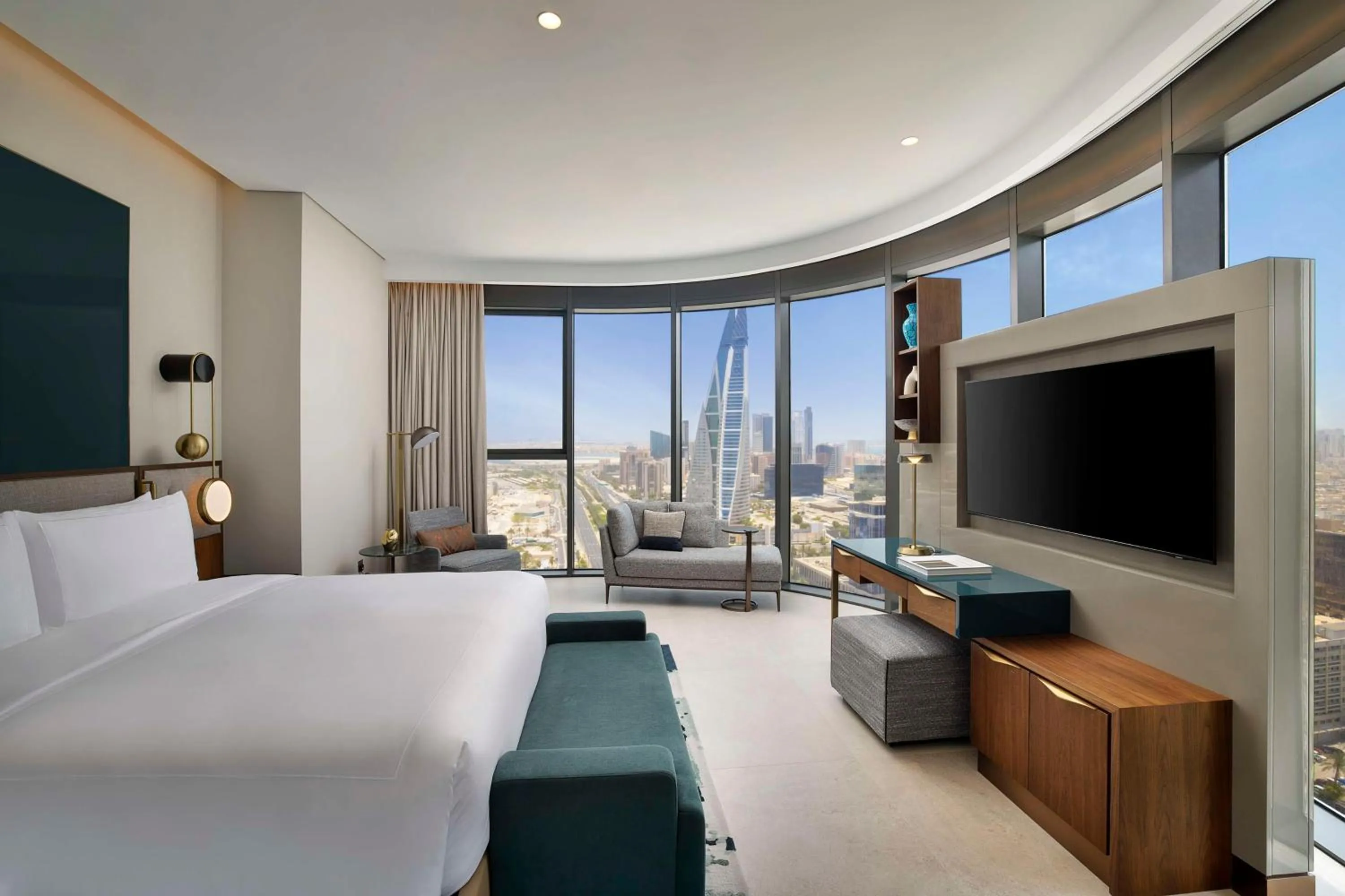 Bed in Conrad Bahrain Financial Harbour