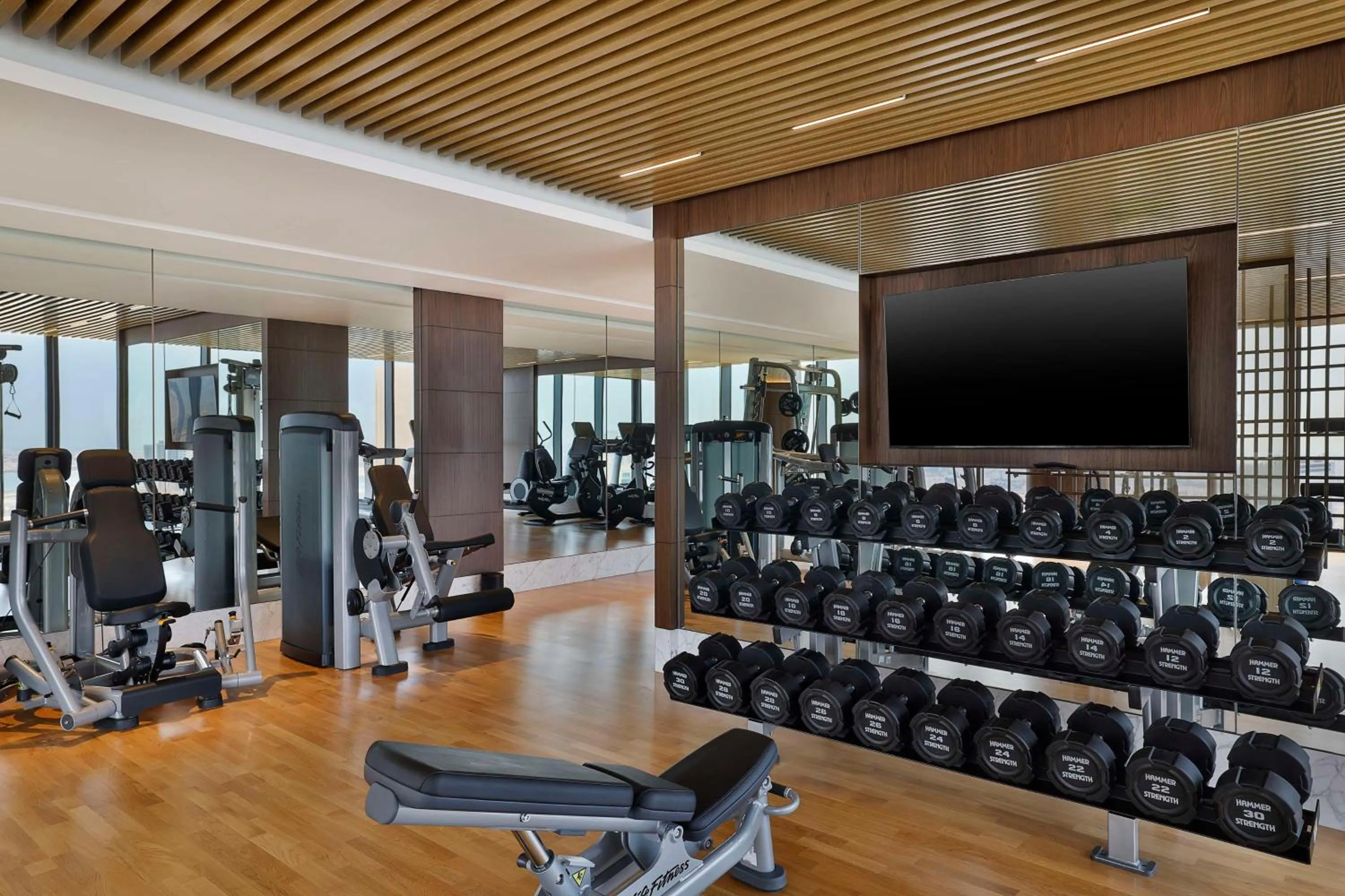 Fitness centre/facilities in Conrad Bahrain Financial Harbour