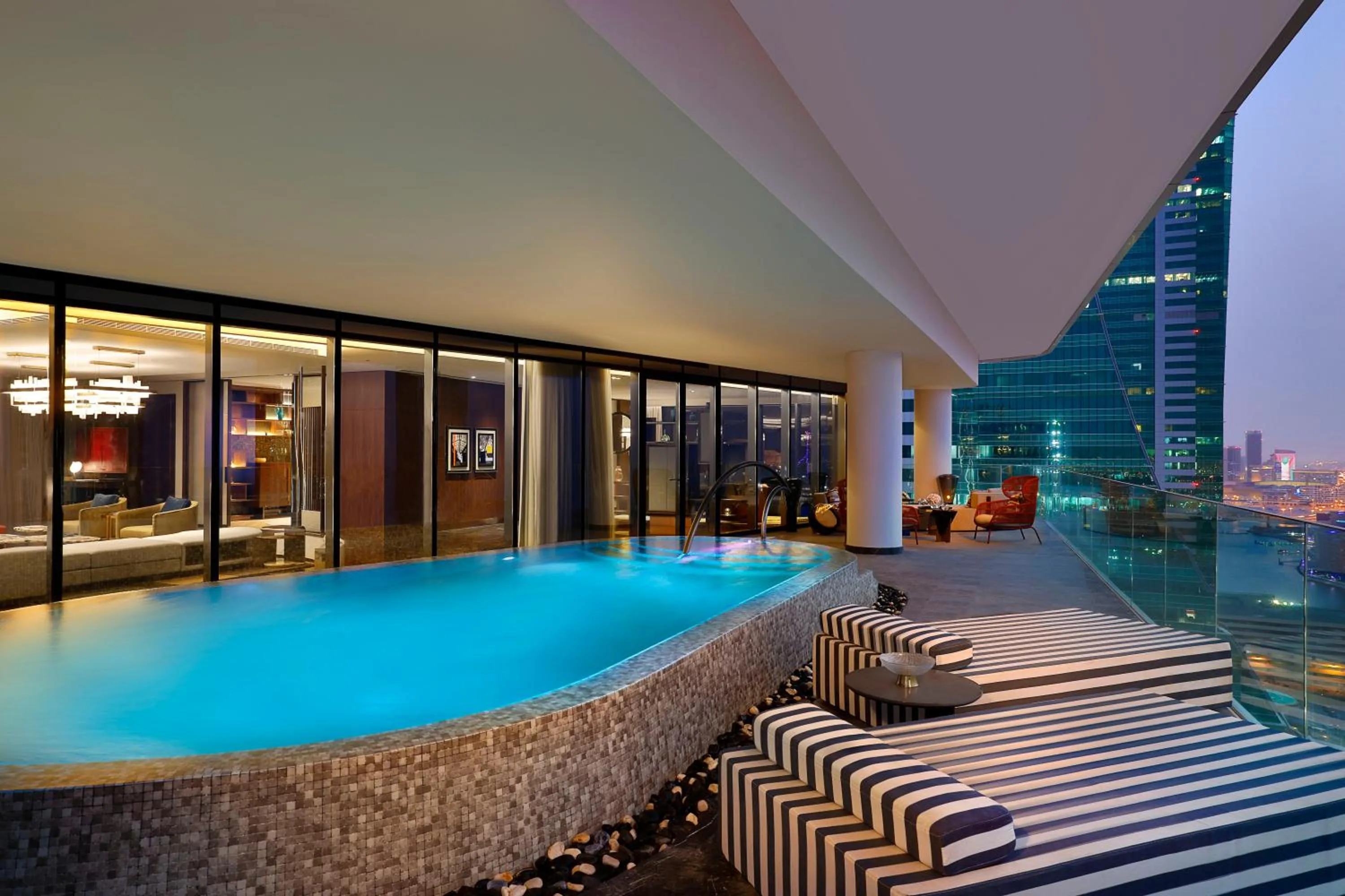 Swimming pool in Conrad Bahrain Financial Harbour