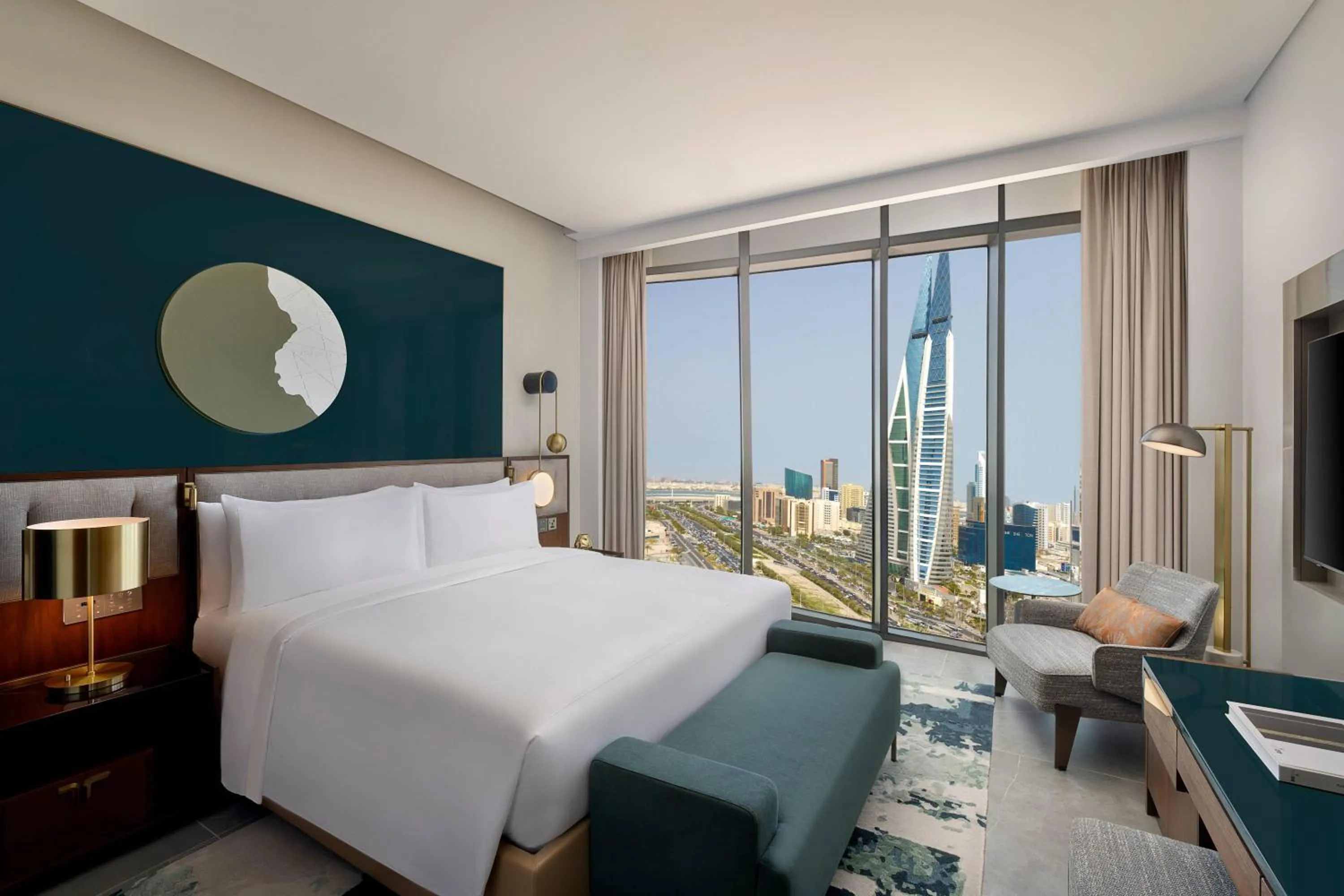 Bed in Conrad Bahrain Financial Harbour