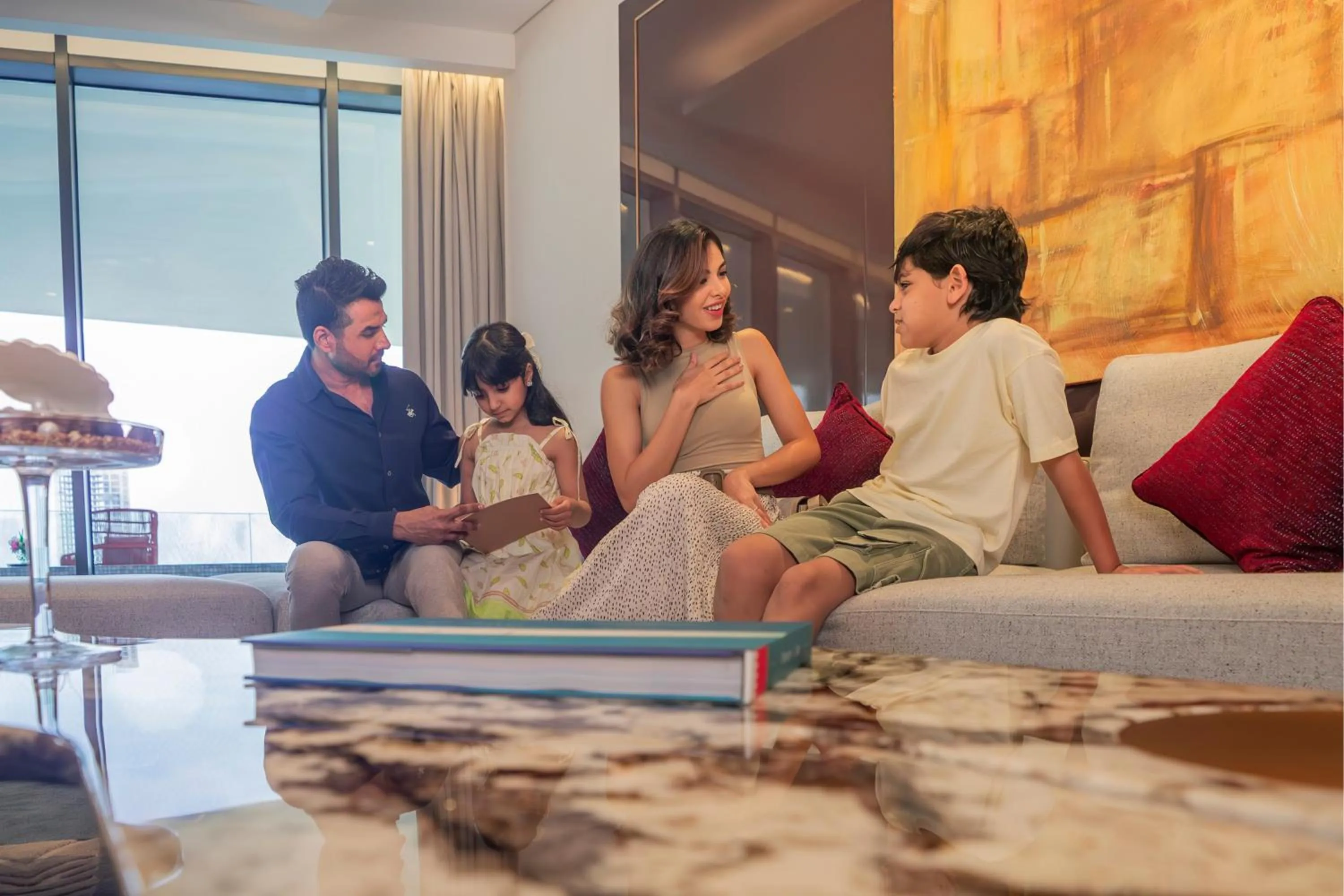 Seating area in Conrad Bahrain Financial Harbour