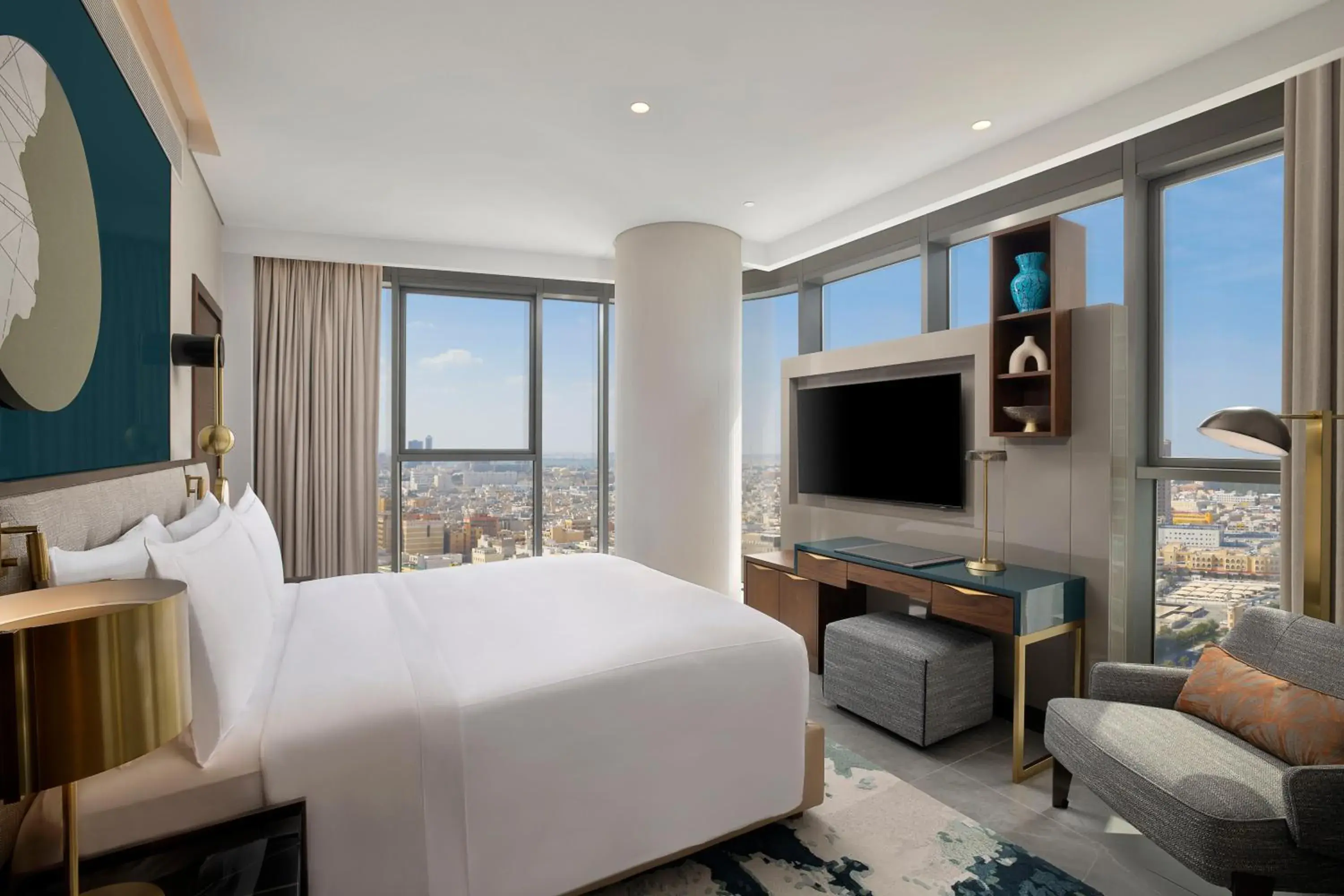 Corner One-Bedroom King Suite - Skyline View in Conrad Bahrain Financial Harbour Corner One-Bedroom King Suite - Skyline View in Conrad Bahrain Financial Harbour