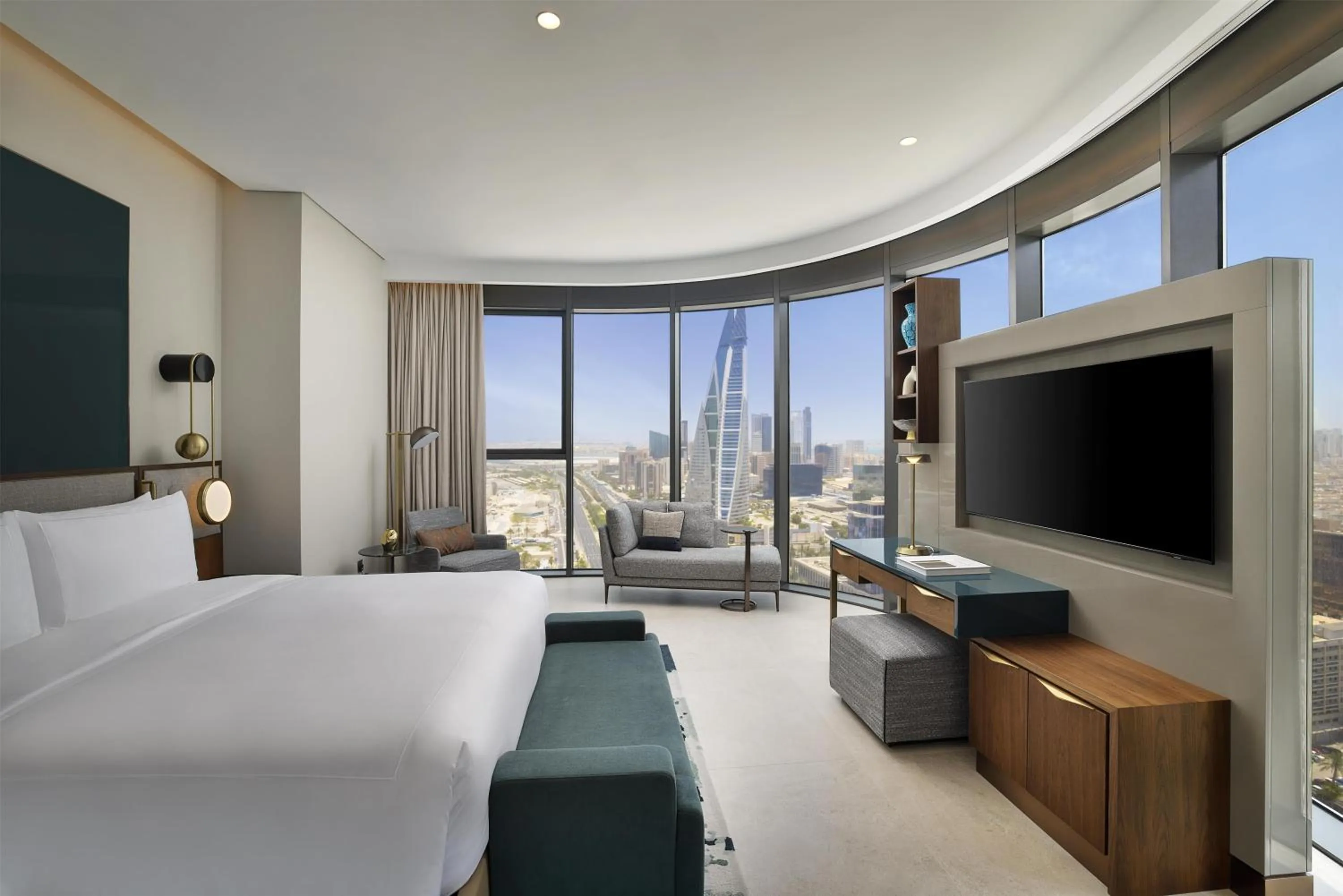 Bed in Conrad Bahrain Financial Harbour