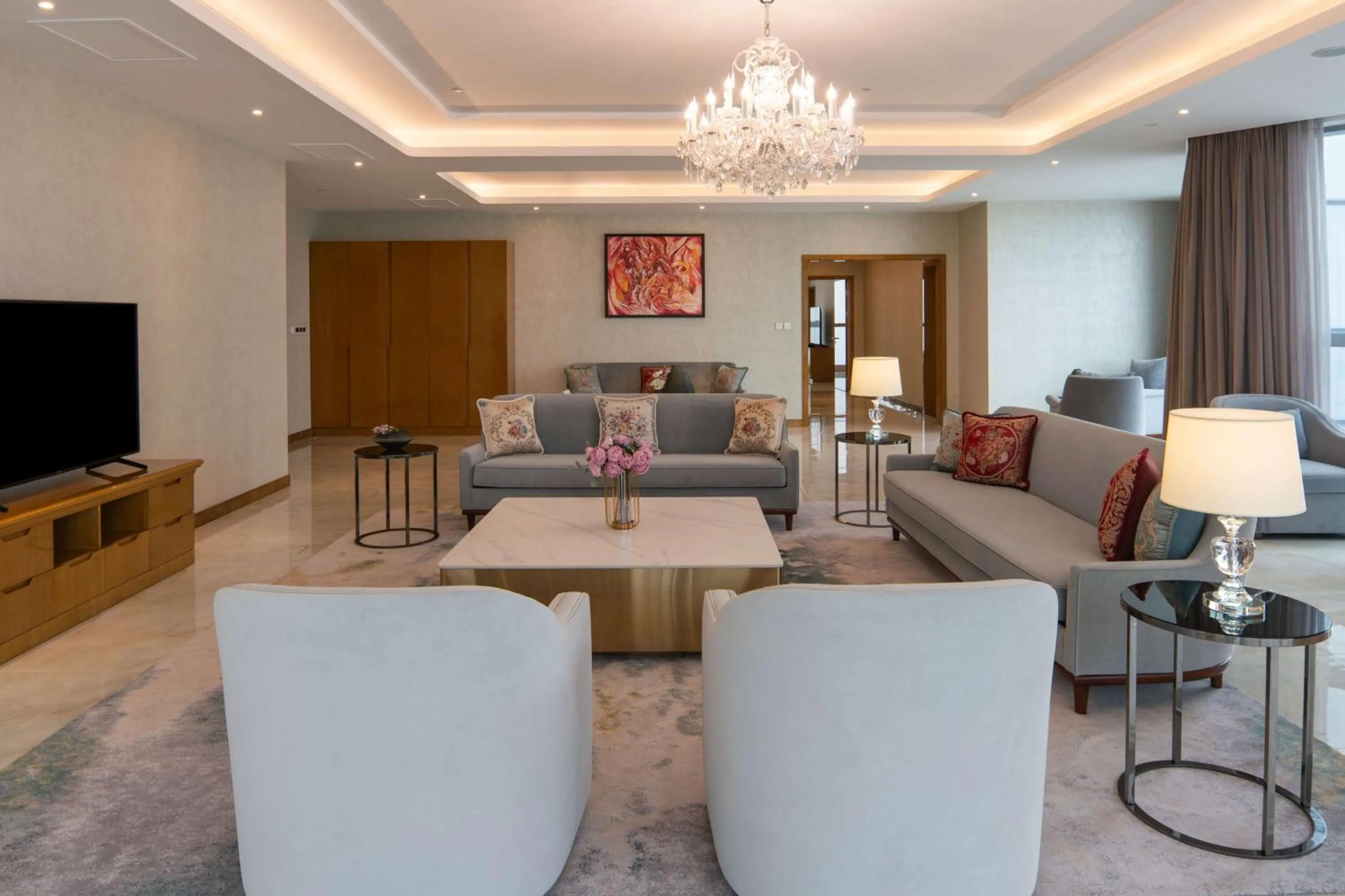Living room in Hilton Brazzaville Les Tours Jumelles Hotel & Residences