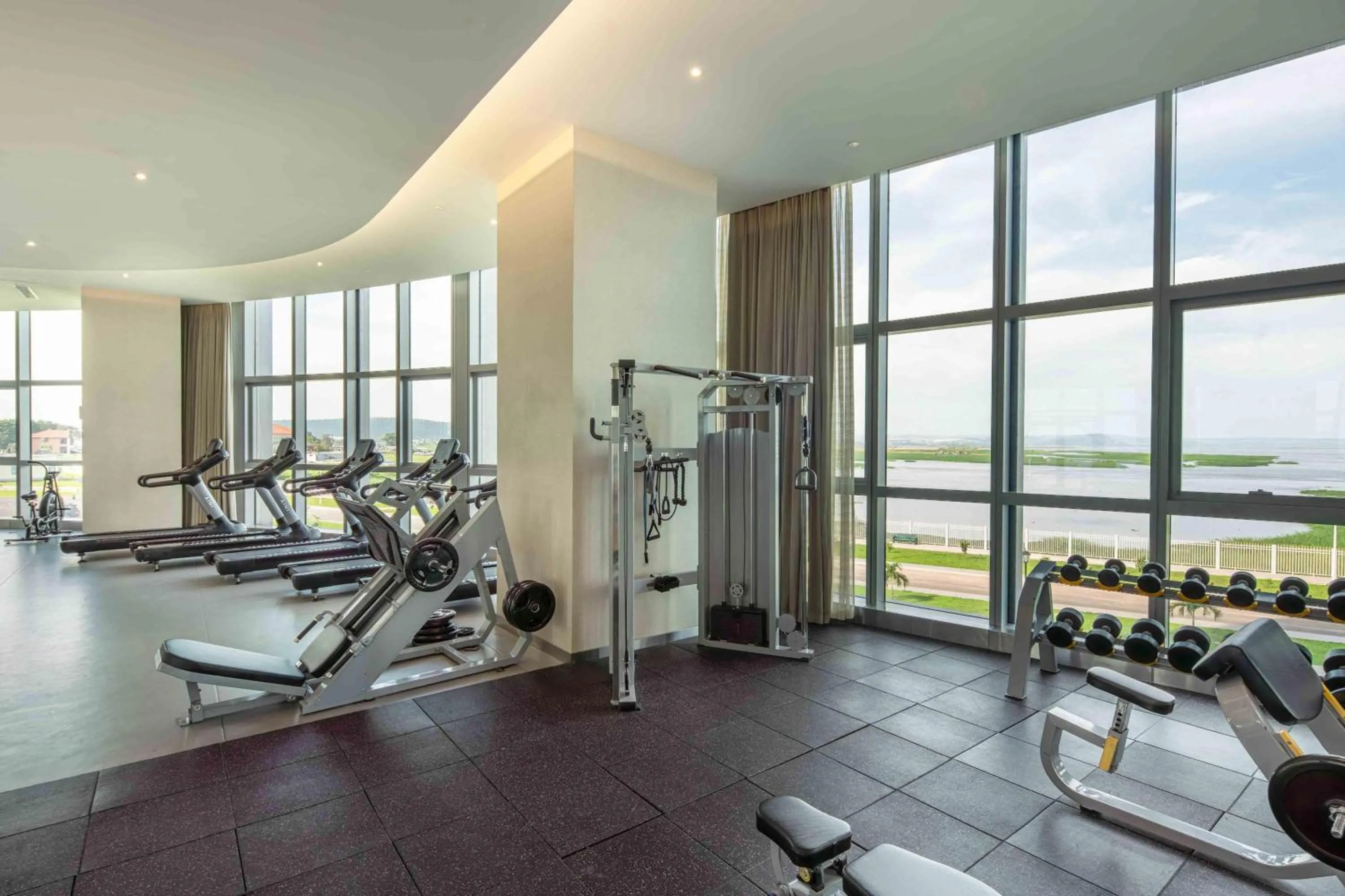 Fitness centre/facilities in Hilton Brazzaville Les Tours Jumelles Hotel & Residences