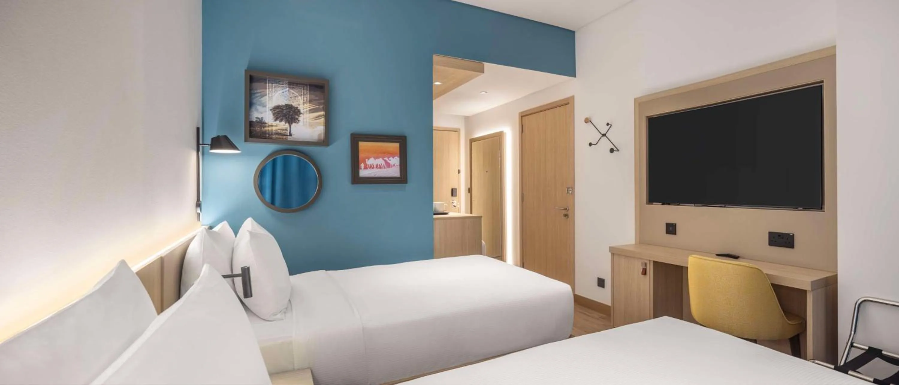 Bedroom, Bed in Hampton By Hilton Kuwait Salmiya