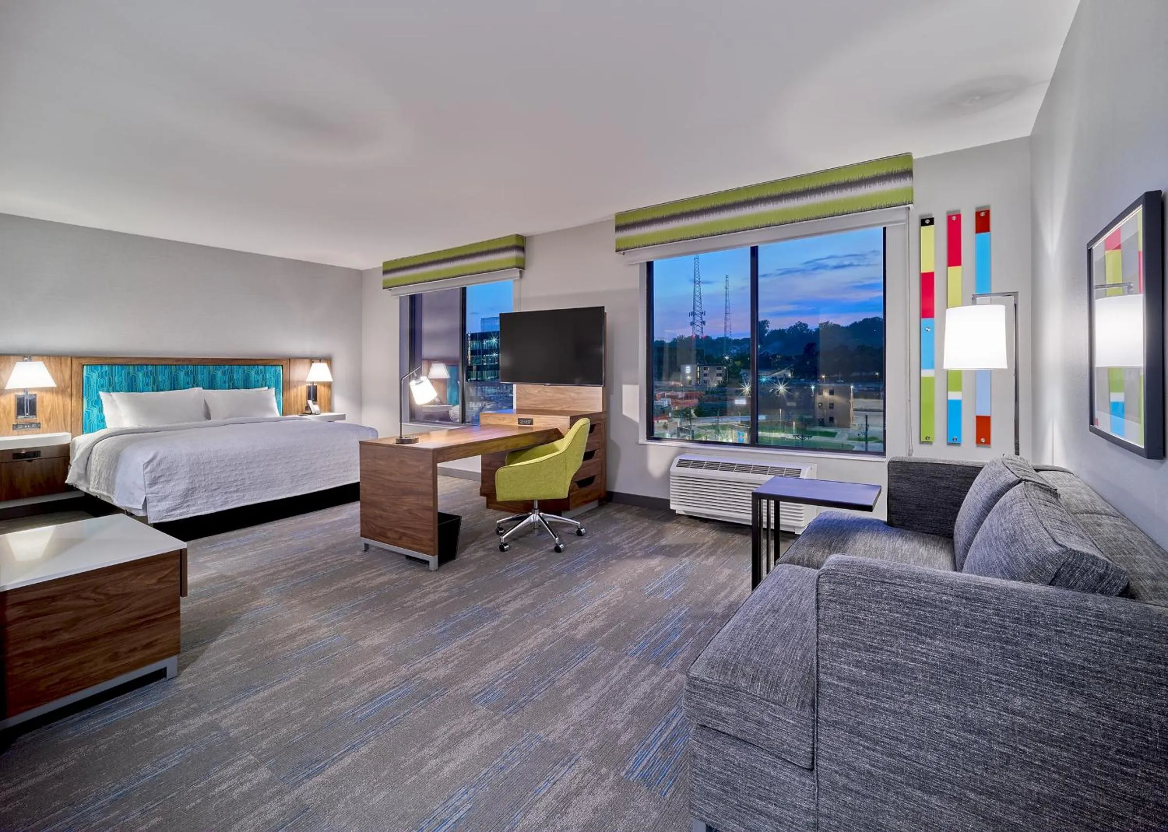 Bed in Hampton Inn & Suites Omaha Un Medical Center Area