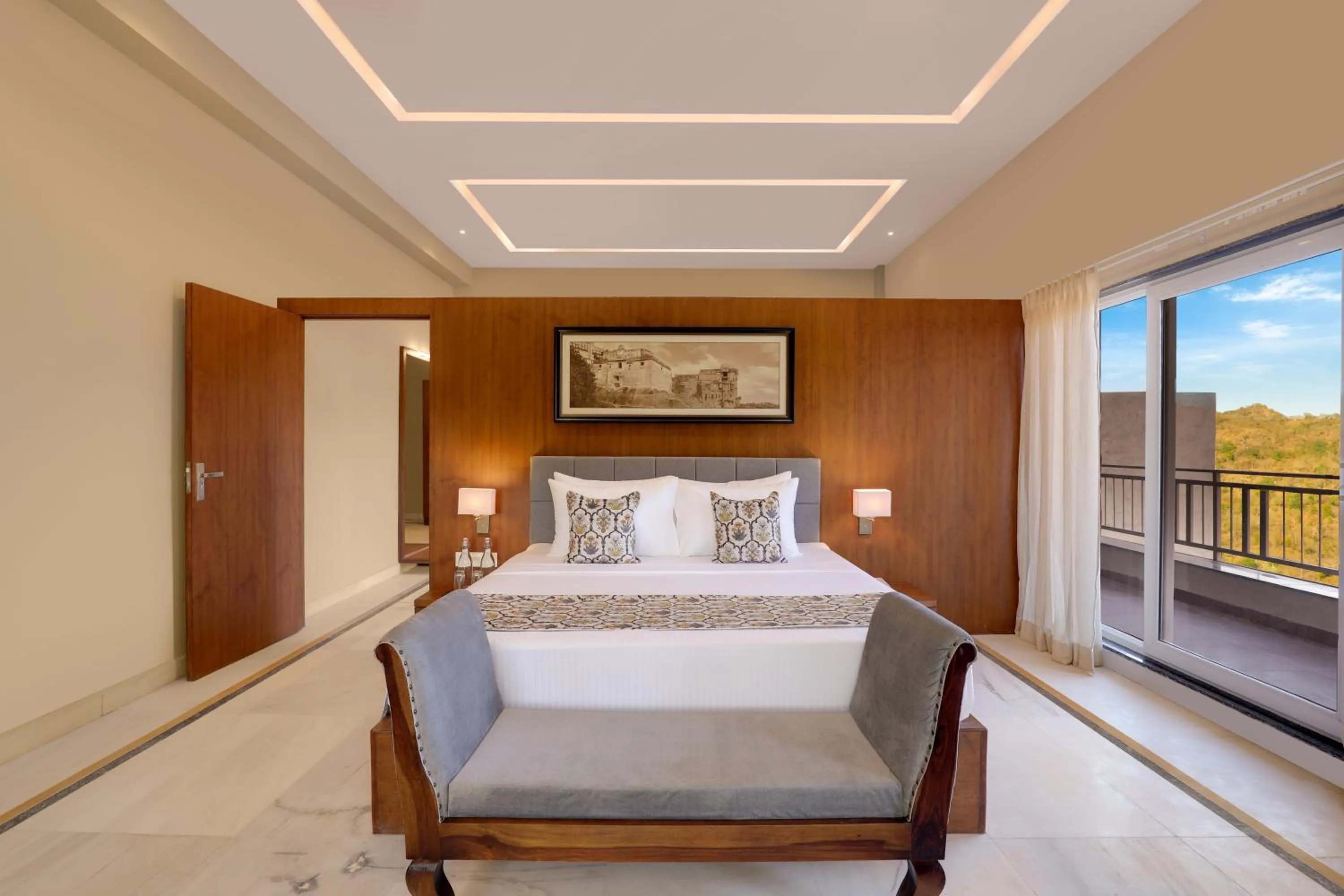 Bed in Lemon Tree Resort, Kumbhalgarh