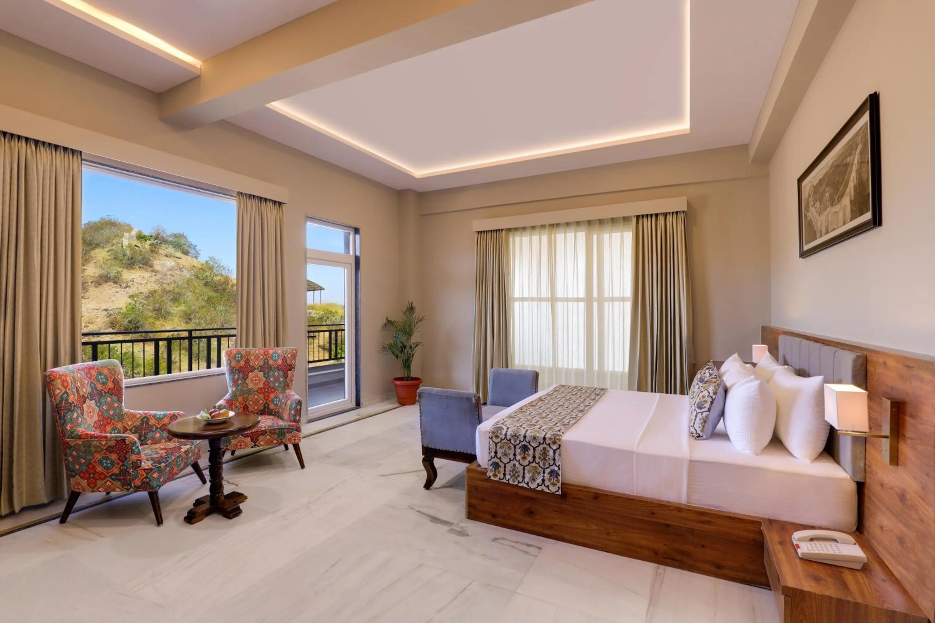 Bed in Lemon Tree Resort, Kumbhalgarh