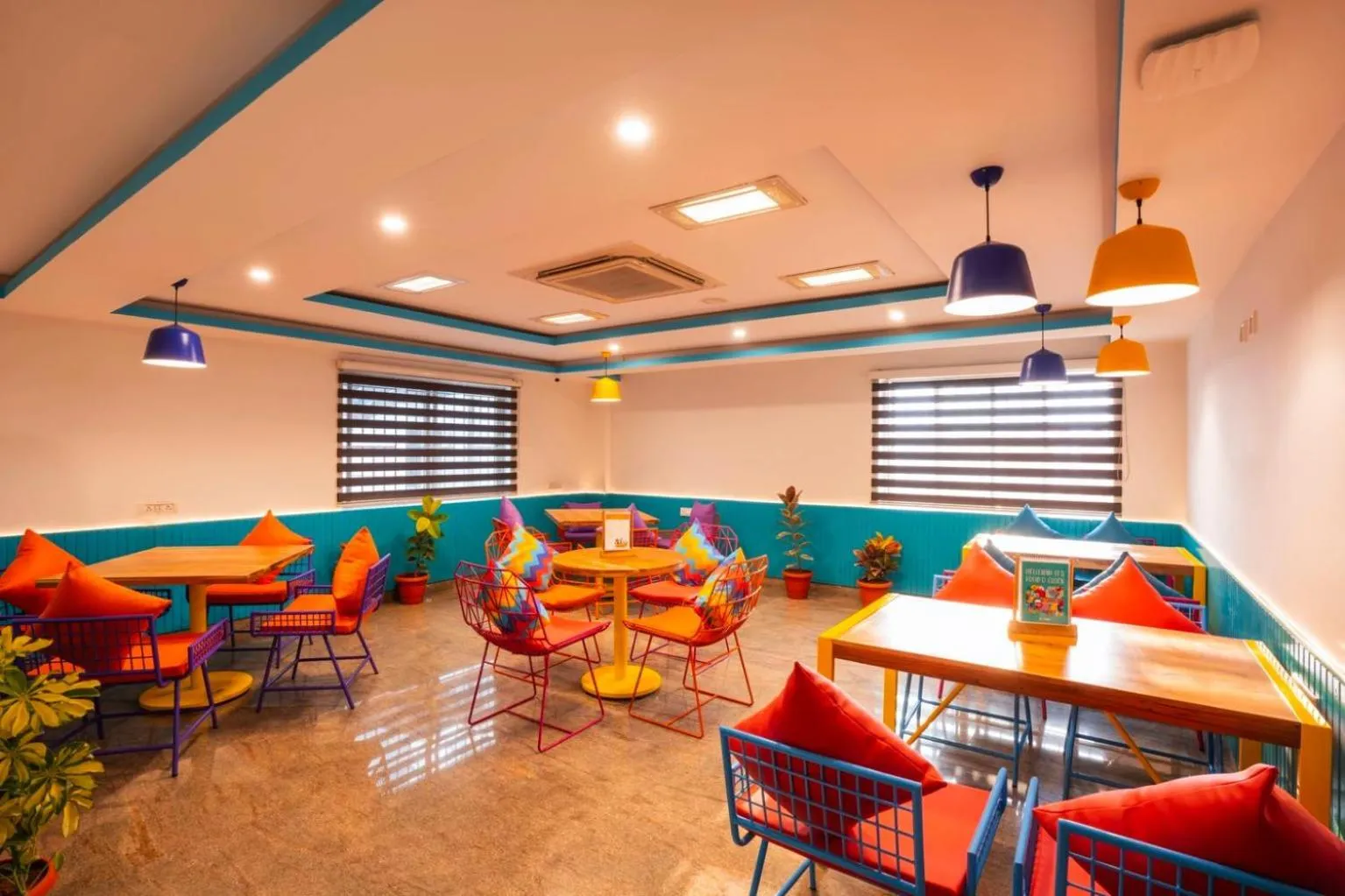 Seating area in goSTOPS Bengaluru HSR, Silk Board