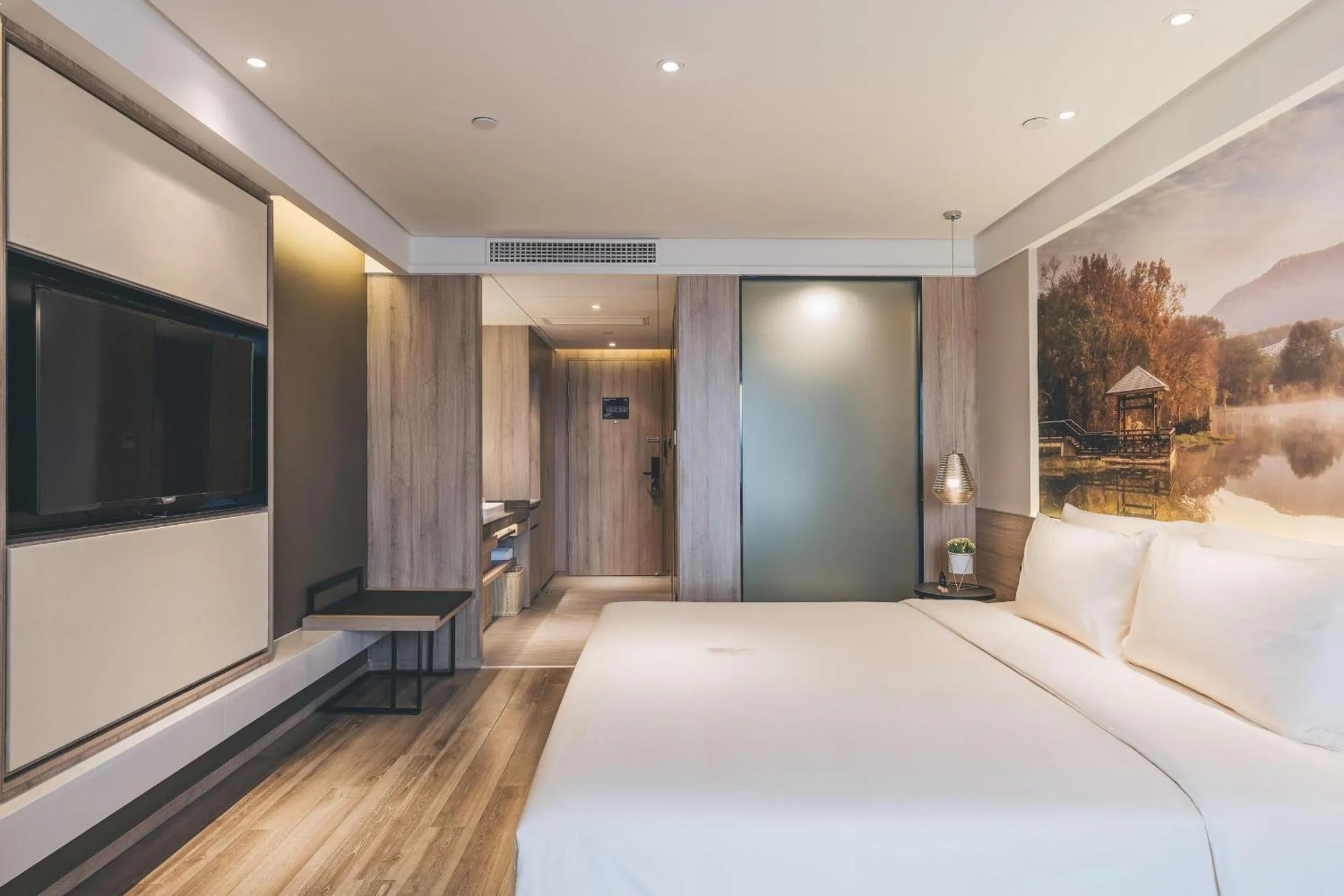 Bed in Atour Hotel Nanjing South Station