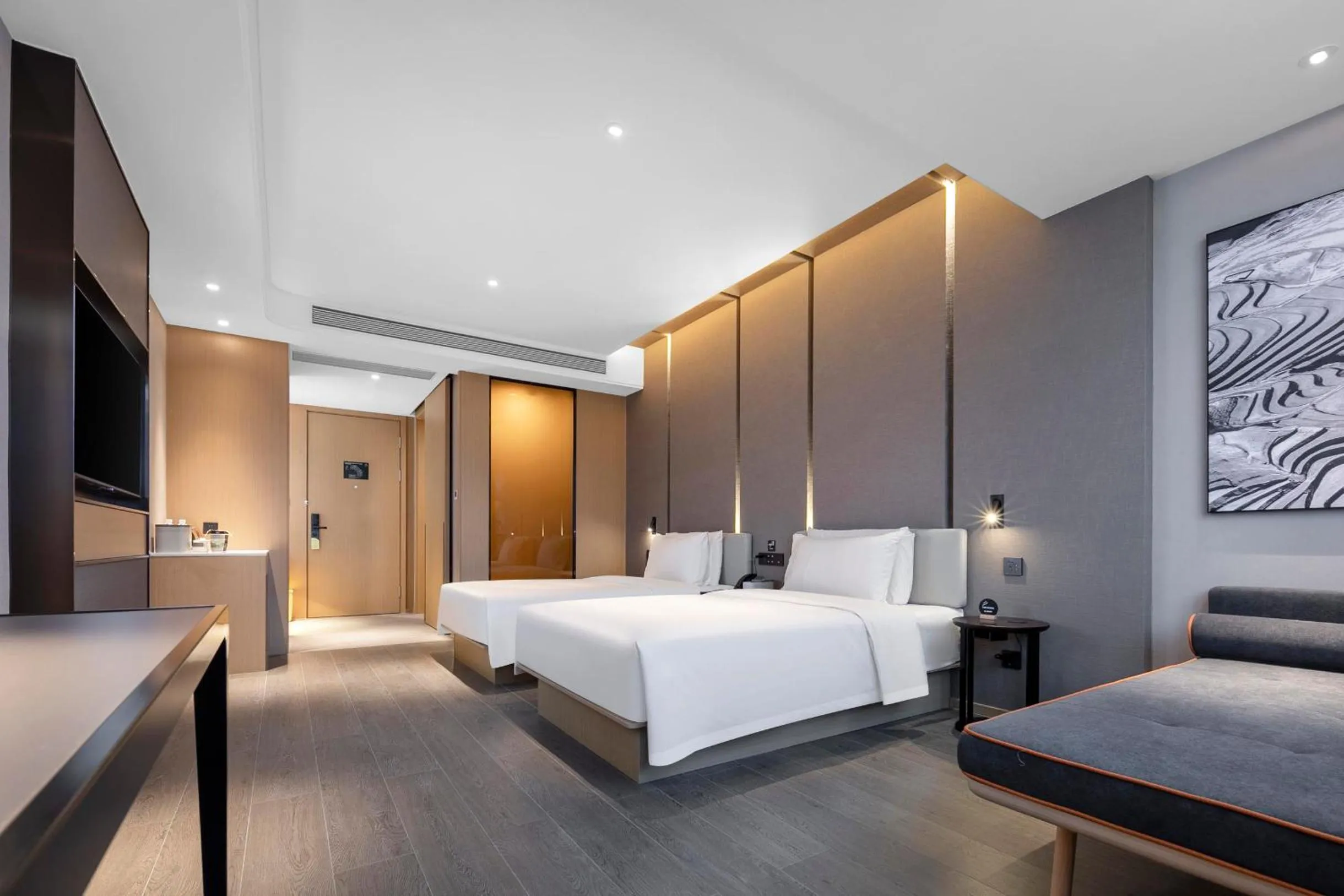 Bed in Atour Hotel Ningbo Zhenhai New City