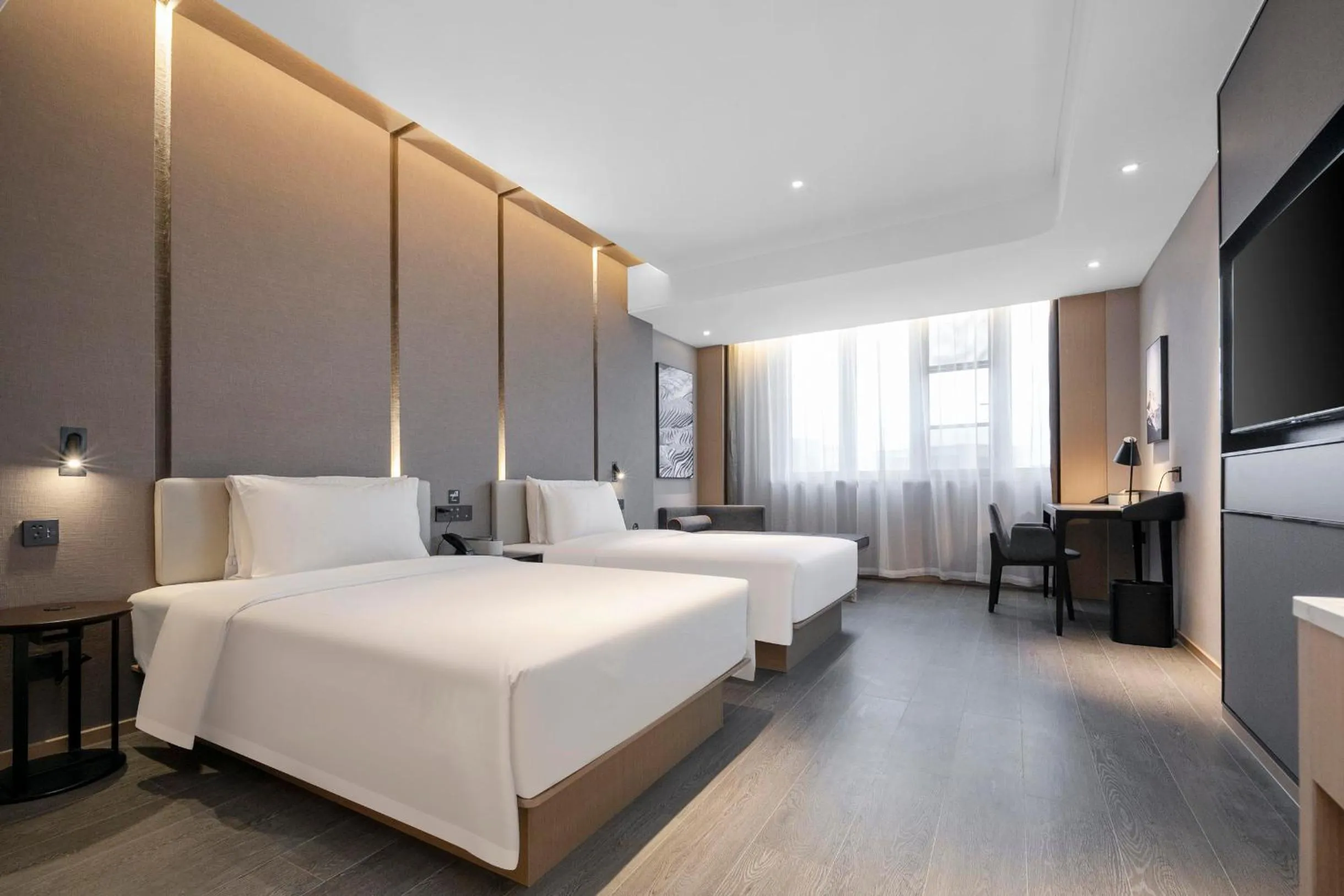 Bed in Atour Hotel Ningbo Zhenhai New City
