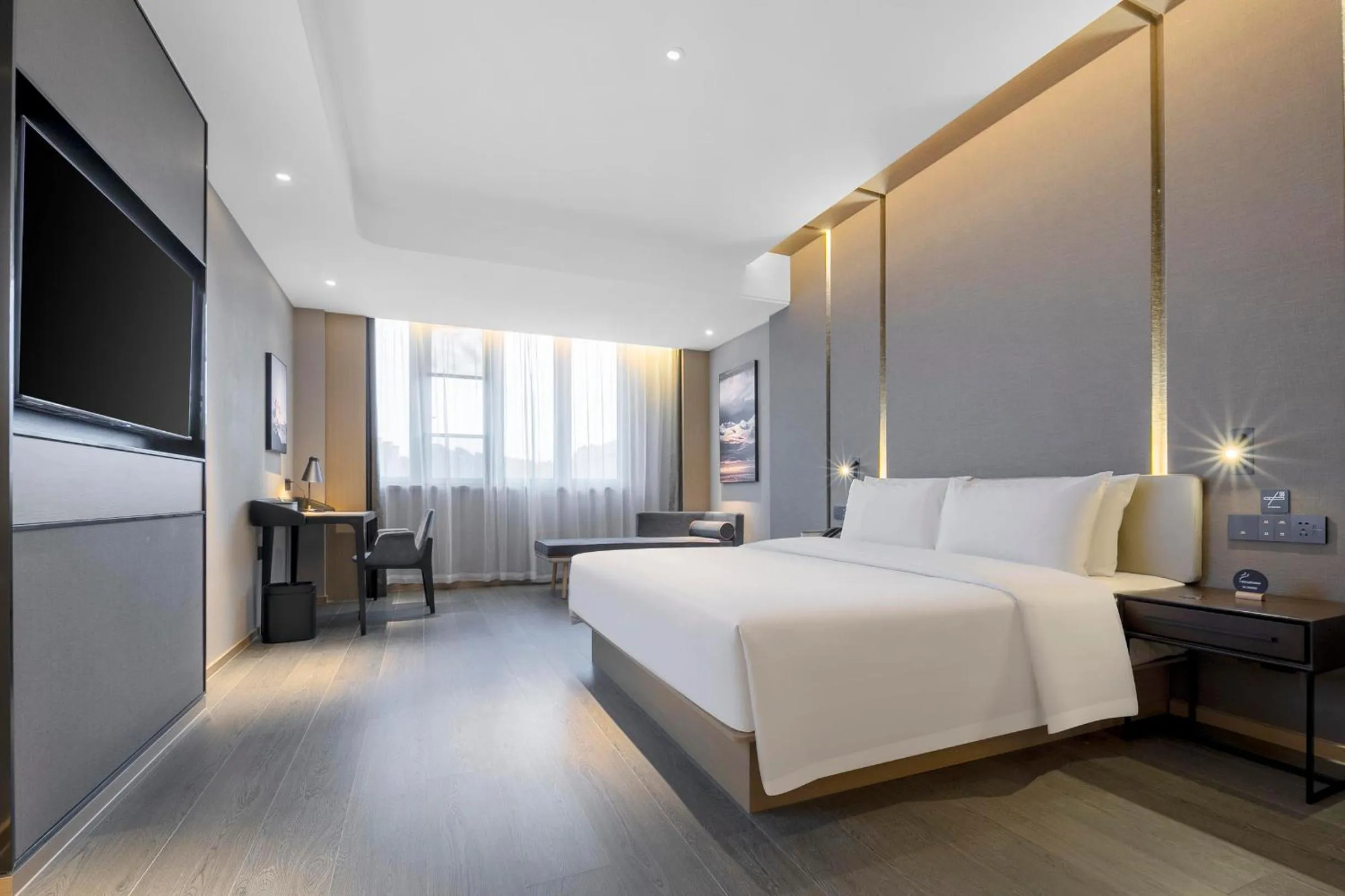 Bed in Atour Hotel Ningbo Zhenhai New City