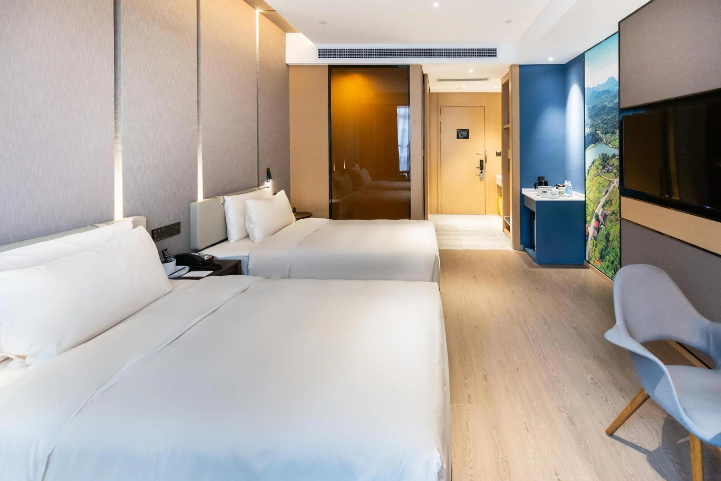 Bed in Atour Hotel Qingyuan Shunying Guangbai