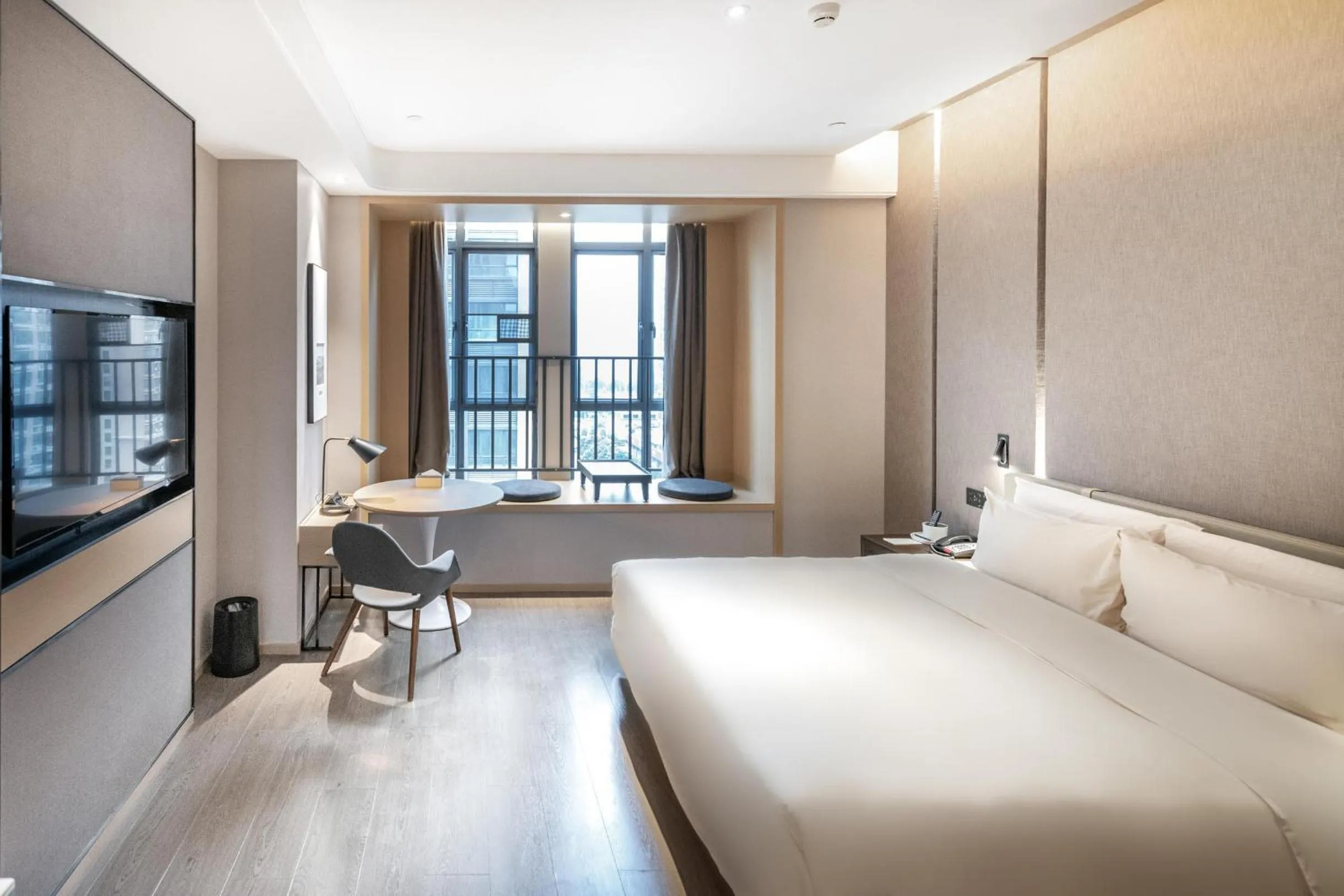 Bed in Atour Hotel Qingyuan Shunying Guangbai